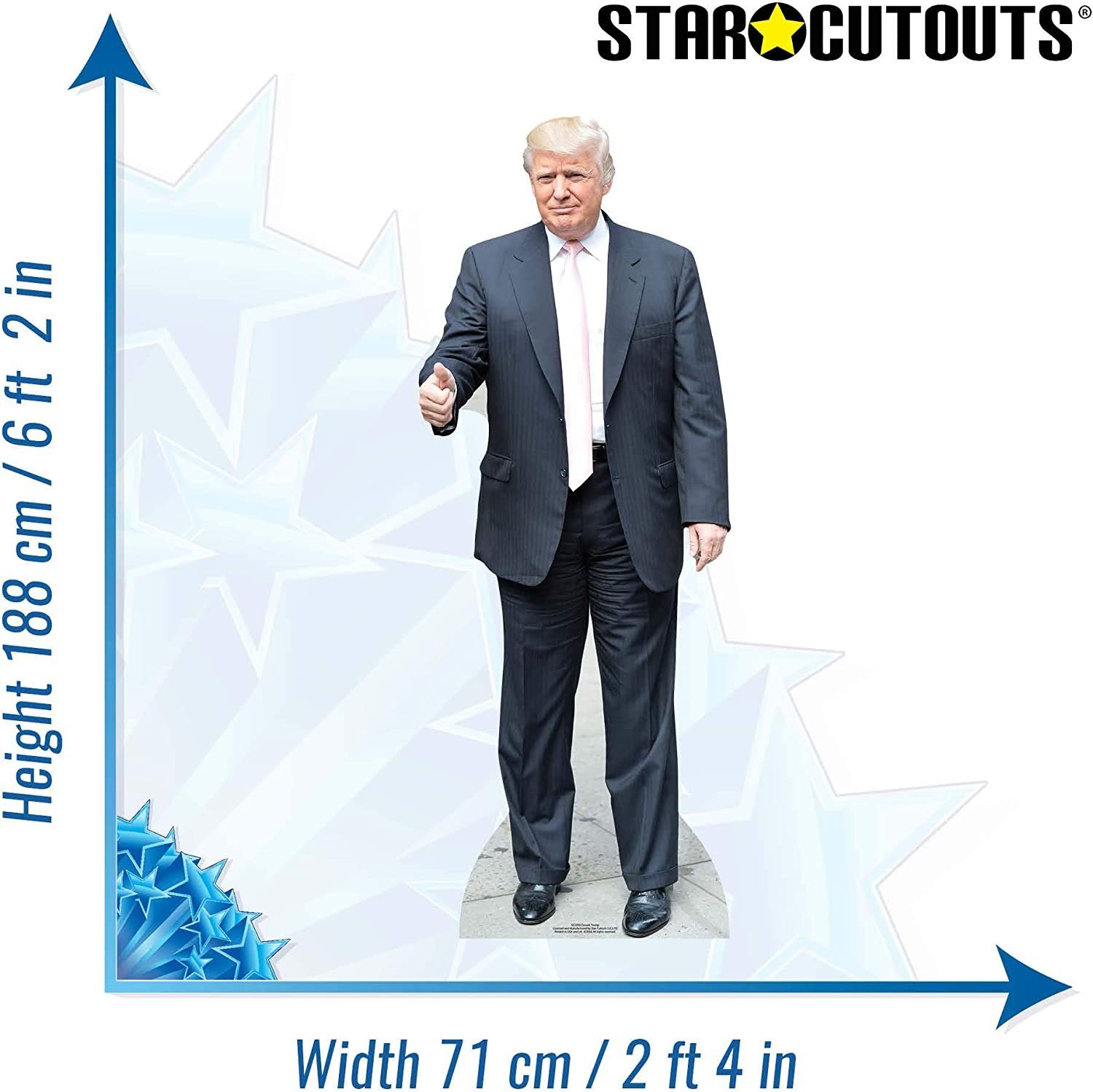ca - empireposter Pappaufsteller - Donald Dekofigur Trump 71x188 cm Pink Tie