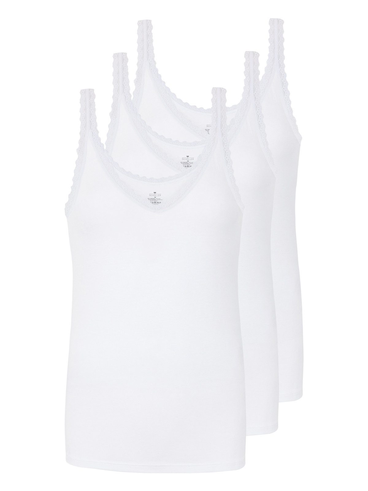 Achseltop 3er Pack Damen Achseltop Viskose