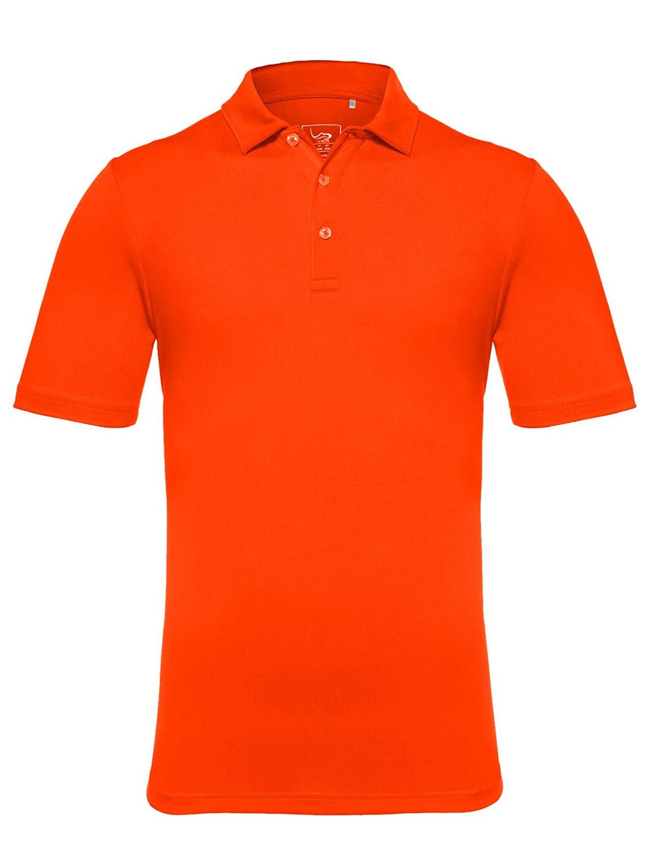 DEBAIJIA Poloshirt DEBAIJIA Herren Poloshirt Kurzarm Leicht Gemütlich Golf Standard Fit Orange