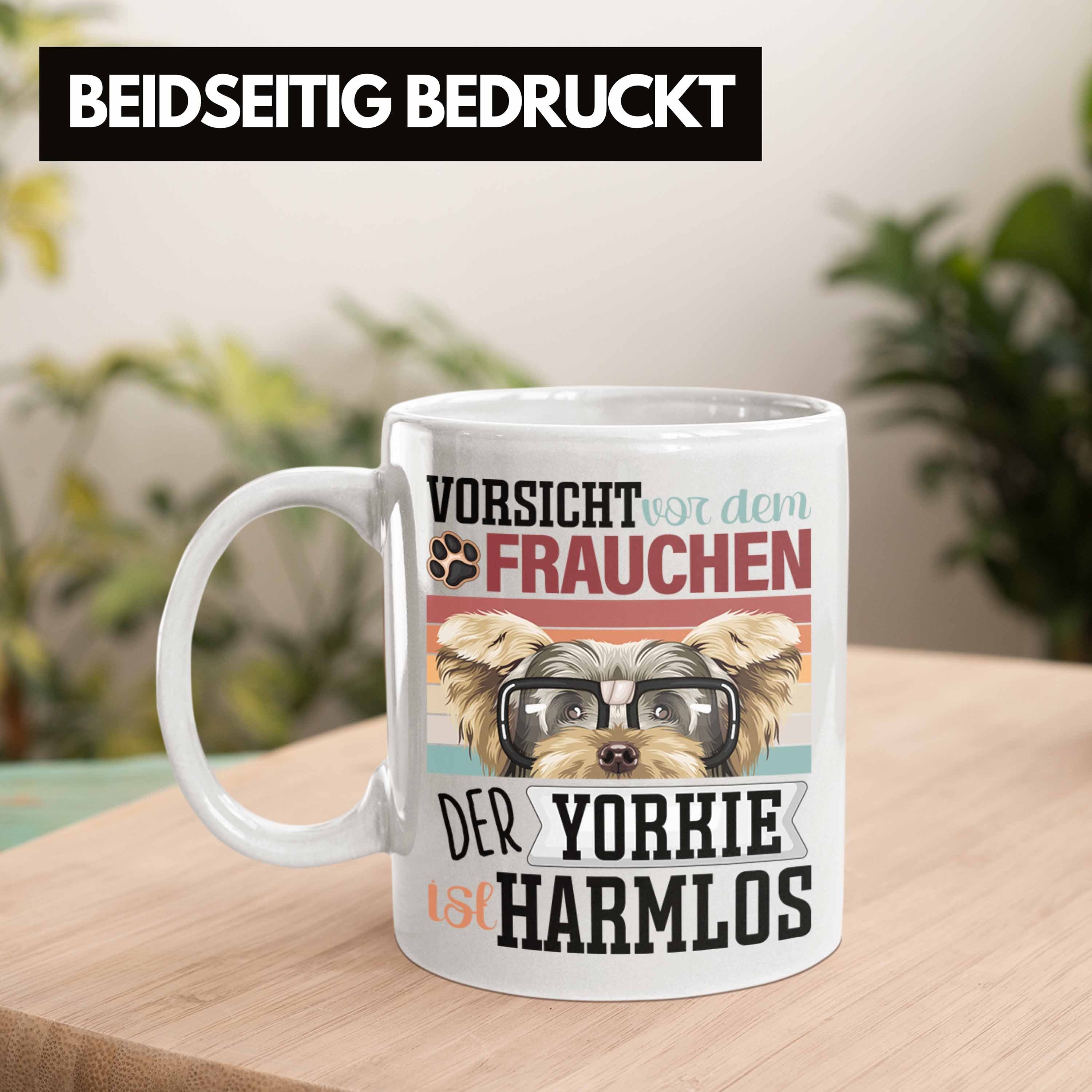 Weiss Geschenk Spruch Frauchen Lustiger Trendation Besitzerin Tasse Yorkie Geschenkidee Tasse