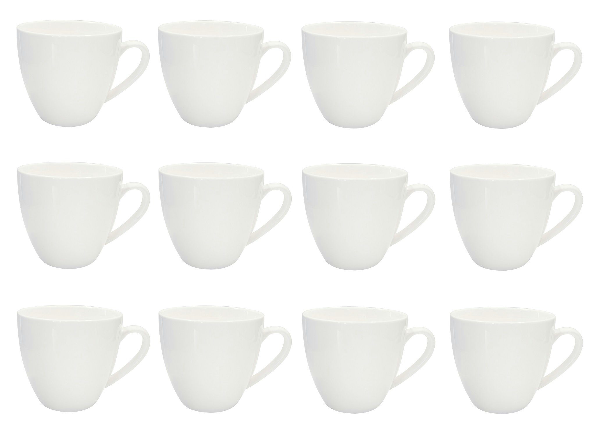 Provance weiß Stück Kaffeetasse Tasse Keramik 200 Teetasse 12 Becher ml Pot 200ml