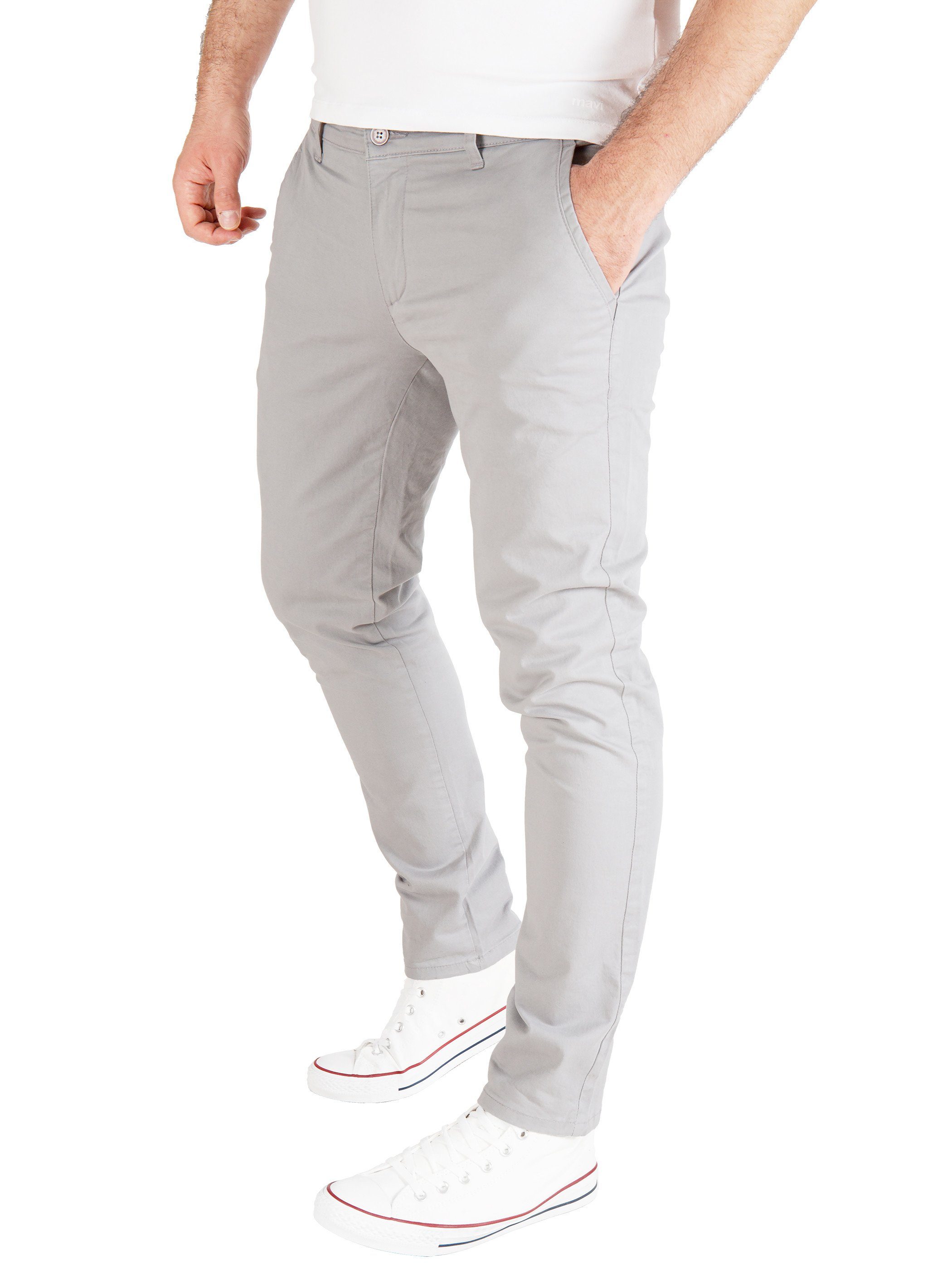 Pittman Chinohose Derrick moderne Baumwolll Chino Jeans mit Reißverschluss