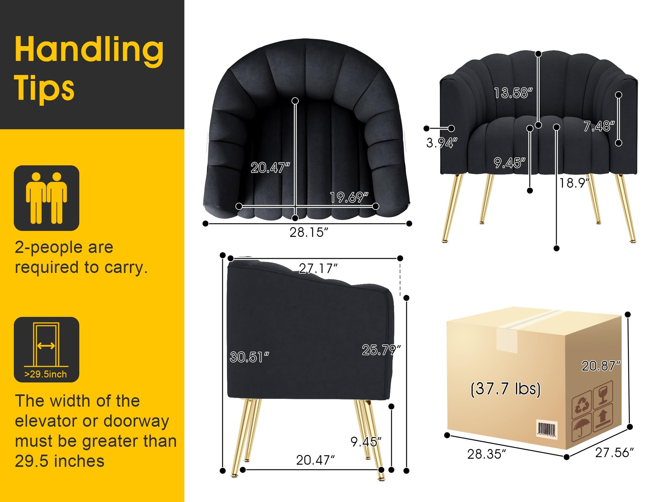 SEYNAR Stuhl Übergroßer Kürbis Akzentstuhl,Polsterstuhl,Samtstuhl,bequemer günstig online kaufen