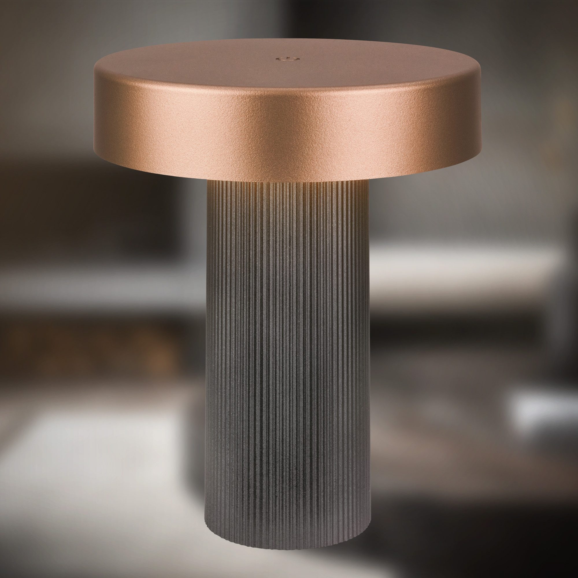 Briloner Leuchten LED Tischleuchte Tischlampe kabellos Akku USB-C dimmbar Touch, LED wechselbar, 2700K - Extra-Warmweiß, 16x20 cm, Akku tauschbar, Indoor/Outdoor, Wohnzimmer, Balkon