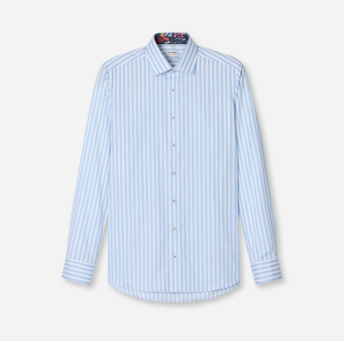 OLYMP Langarmhemd Level 5 gestreift, body fit, New York Kentkragen, Busines günstig online kaufen