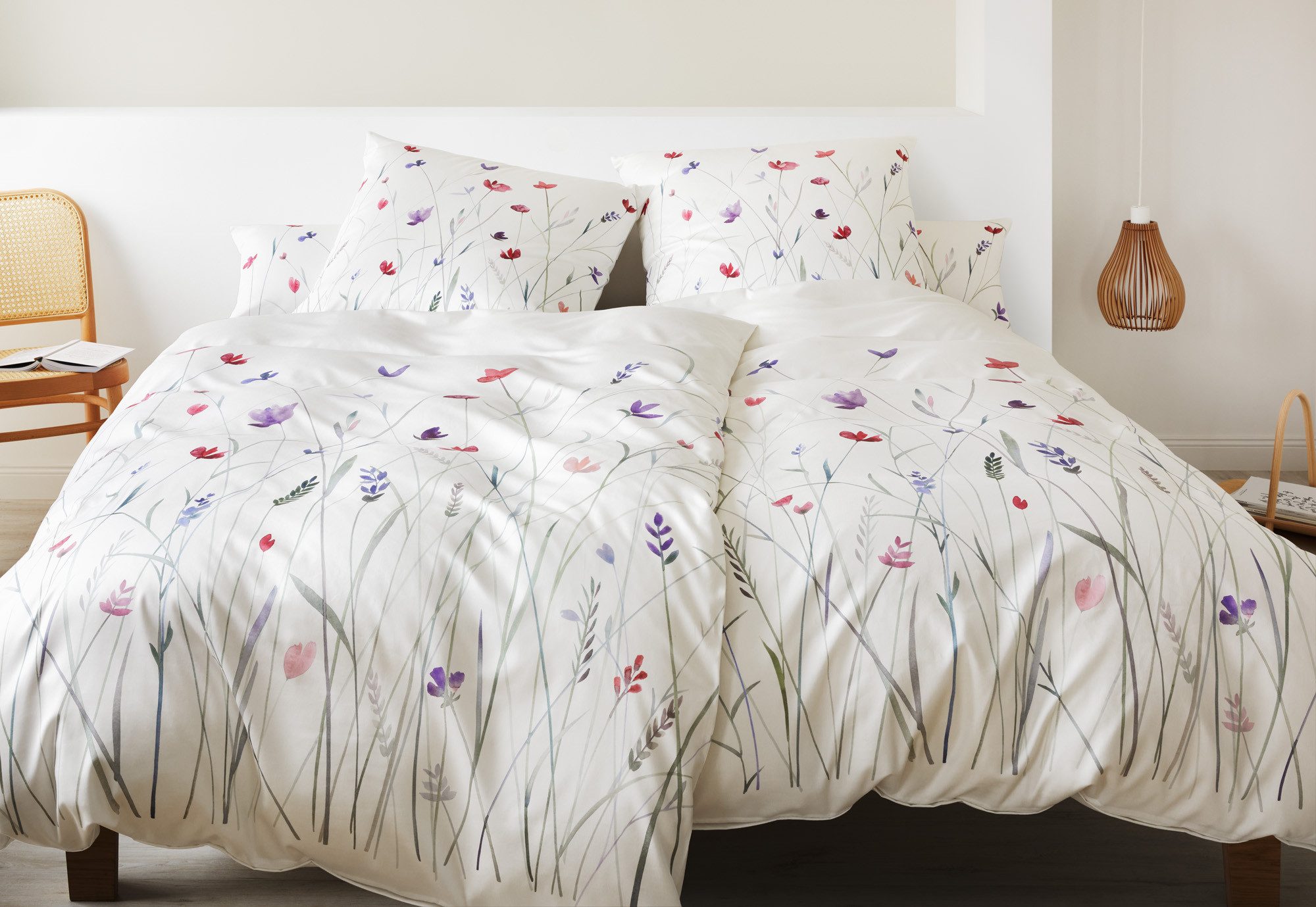 Elegante Bettwäsche Highlife, Mako-Satin, 2 teilig, angenehmes Hautgefühl