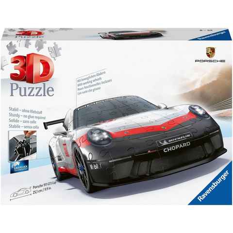 Ravensburger 3D-Puzzle Porsche 911 GT3 Cup, 108 Puzzleteile, Made in Europe; FSC®- schützt Wald - weltweit