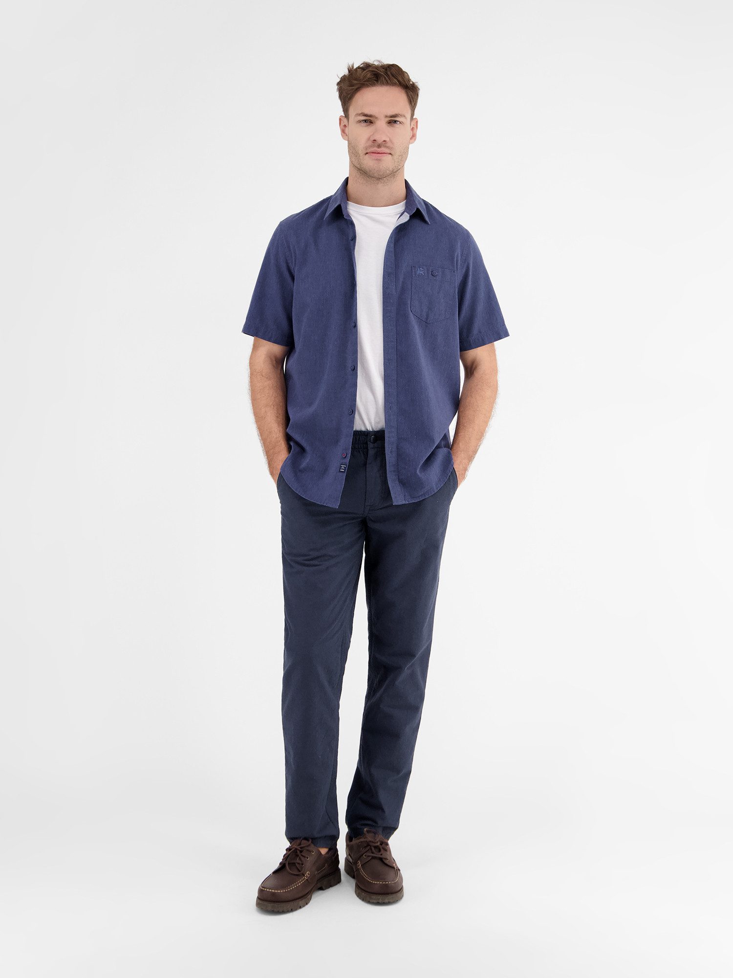 LERROS Chinohose Sommerliche Chino mit Leinenanteil, RELAX FIT