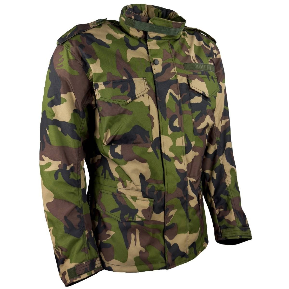 roleff Motorradjacke RO16001 M65 - Camouflage, wasserdicht, atmungsaktiv & mit Protektoren auch in großen Größen, in verschiedenen Farben erhältlich