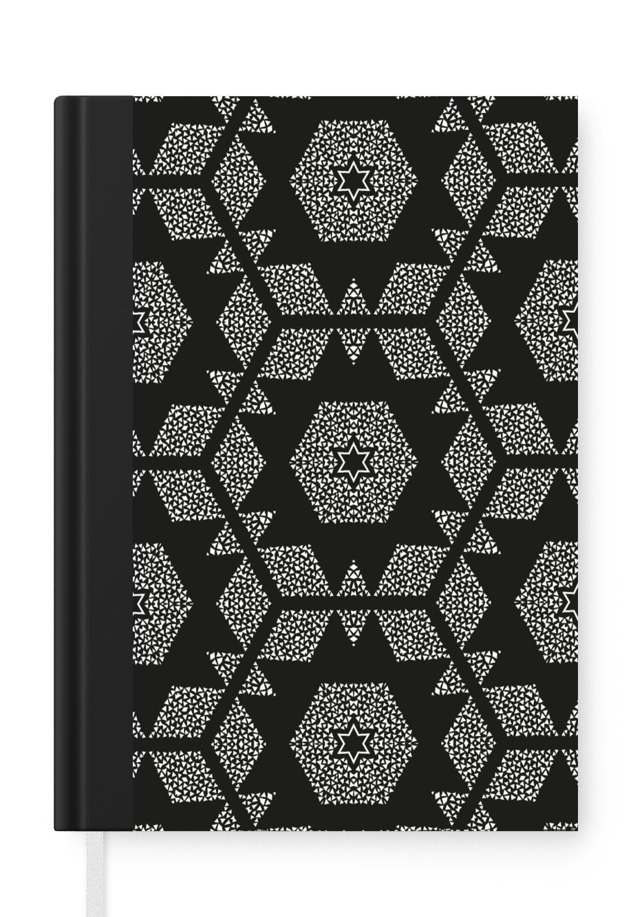 MuchoWow Notizbuch Weihnachtsstern - Geometrie - Winter - Muster, Journal, Merkzettel, Tagebuch, Notizheft, A5, 98 Seiten, Haushaltsbuch