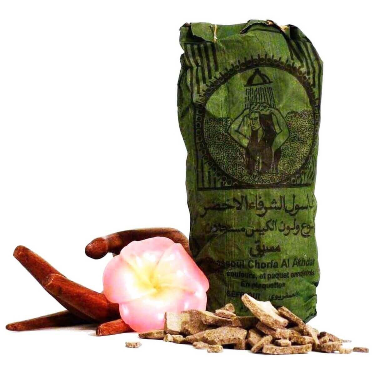 SIMANDRA Rohseife Ghassoul 500gr Orignal marokkanische Lavaerde Körper & Haare Wascherde, PH-Neutral Bio Vegan