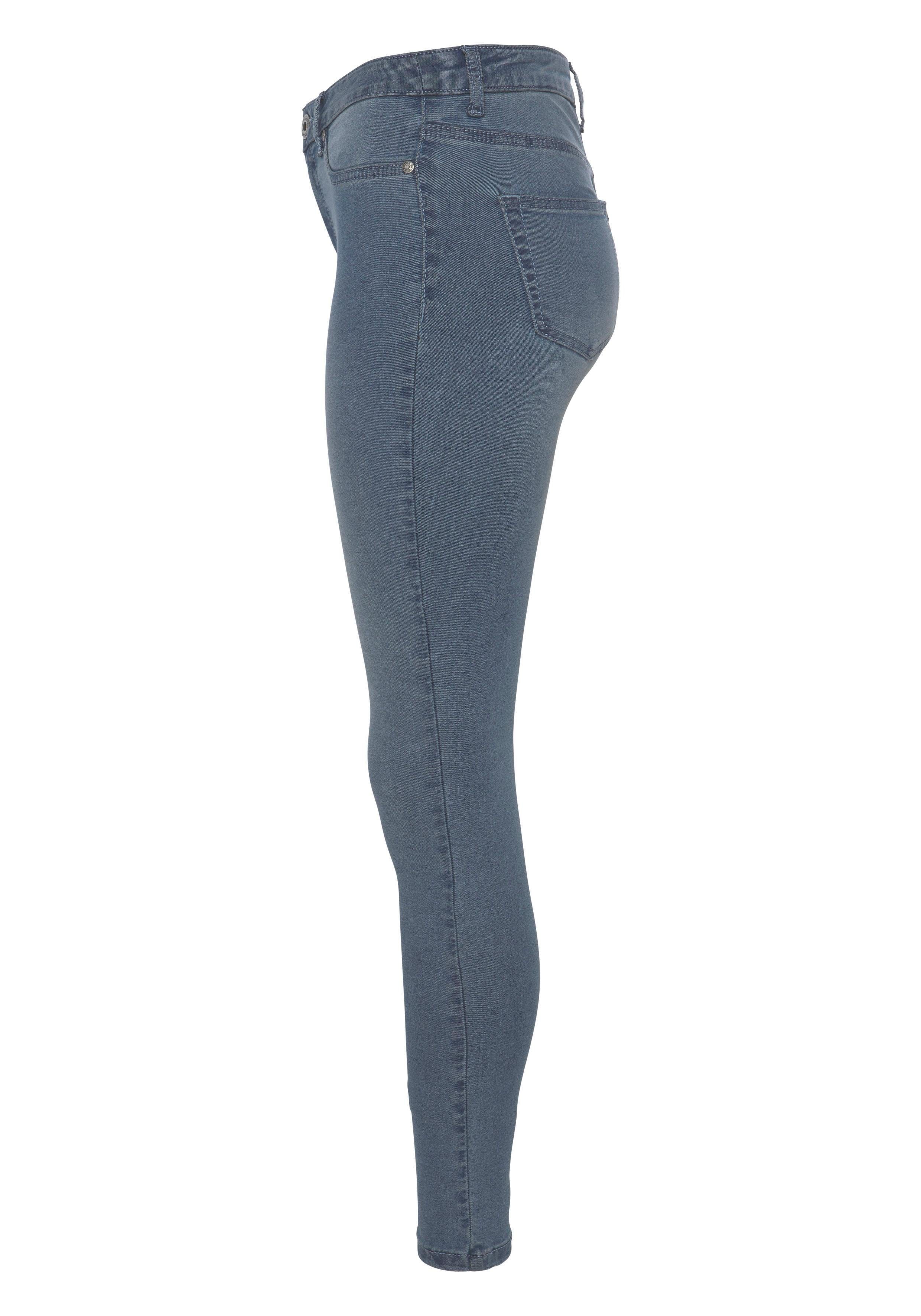 Arizona Skinny-fit-Jeans blue-used Waist Stretch High Ultra