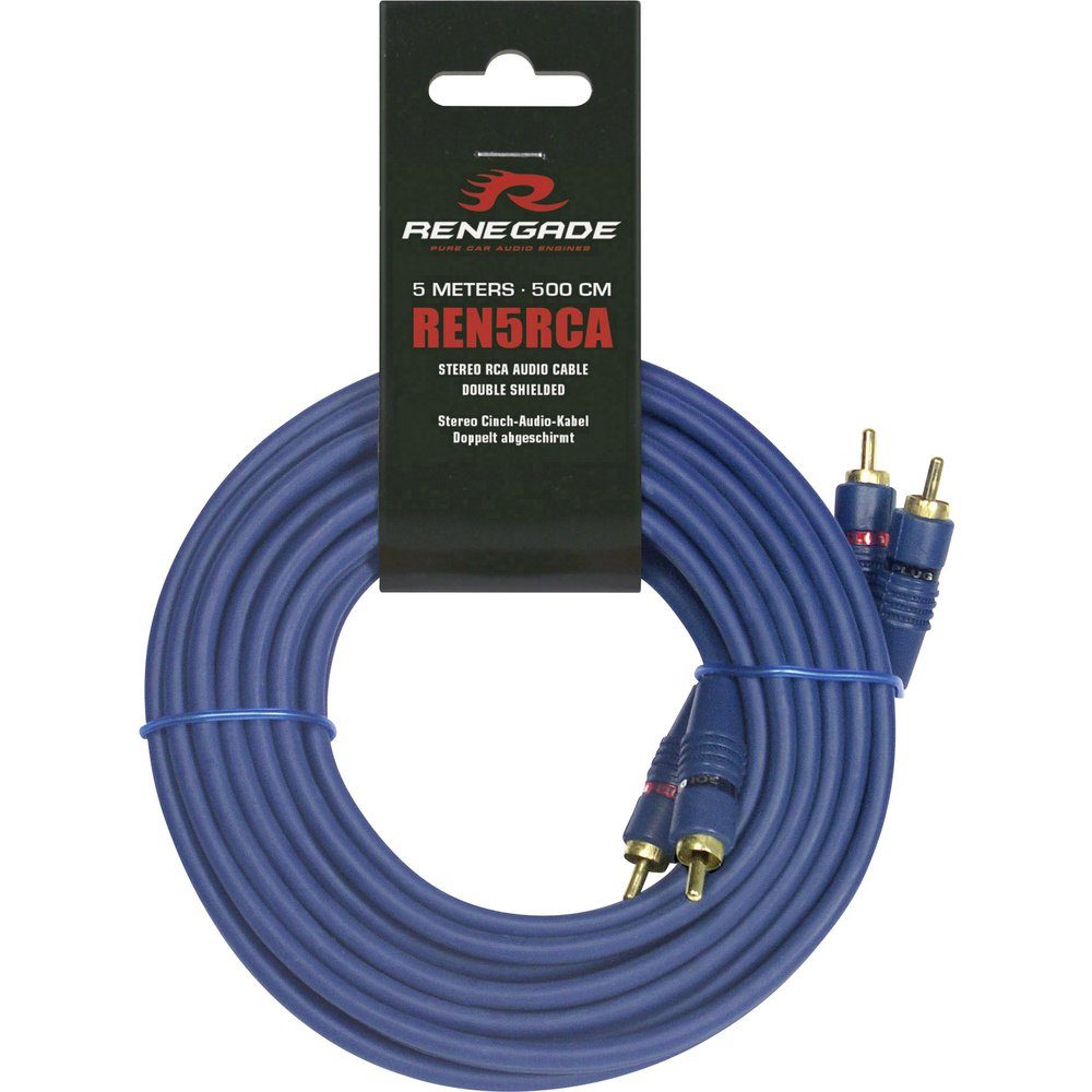 Renegade Renegade Ren5RCA Cinchkabel 5.00 m [2x Cinch-Stecker - 2x Cinch-Stecke Audio-Kabel, (500.00 cm)