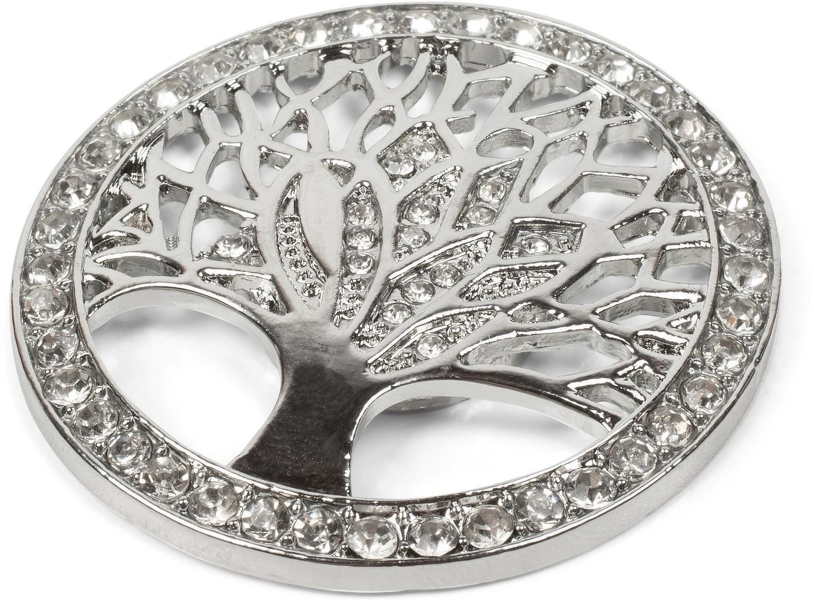 styleBREAKER Brosche Lebensbaum Magnet Brosche mit Strass (1-tlg)