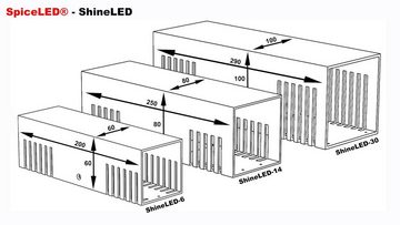 SpiceLED LED Wandleuchte Black Edition, Warmweiß (2700 K), LED fest integriert, Warmweiß, 6 Watt, Lichtfarbe warmweiß, dimmbar, indirekte Beleuchtung mit Schatteneffekt, Up & Down Licht