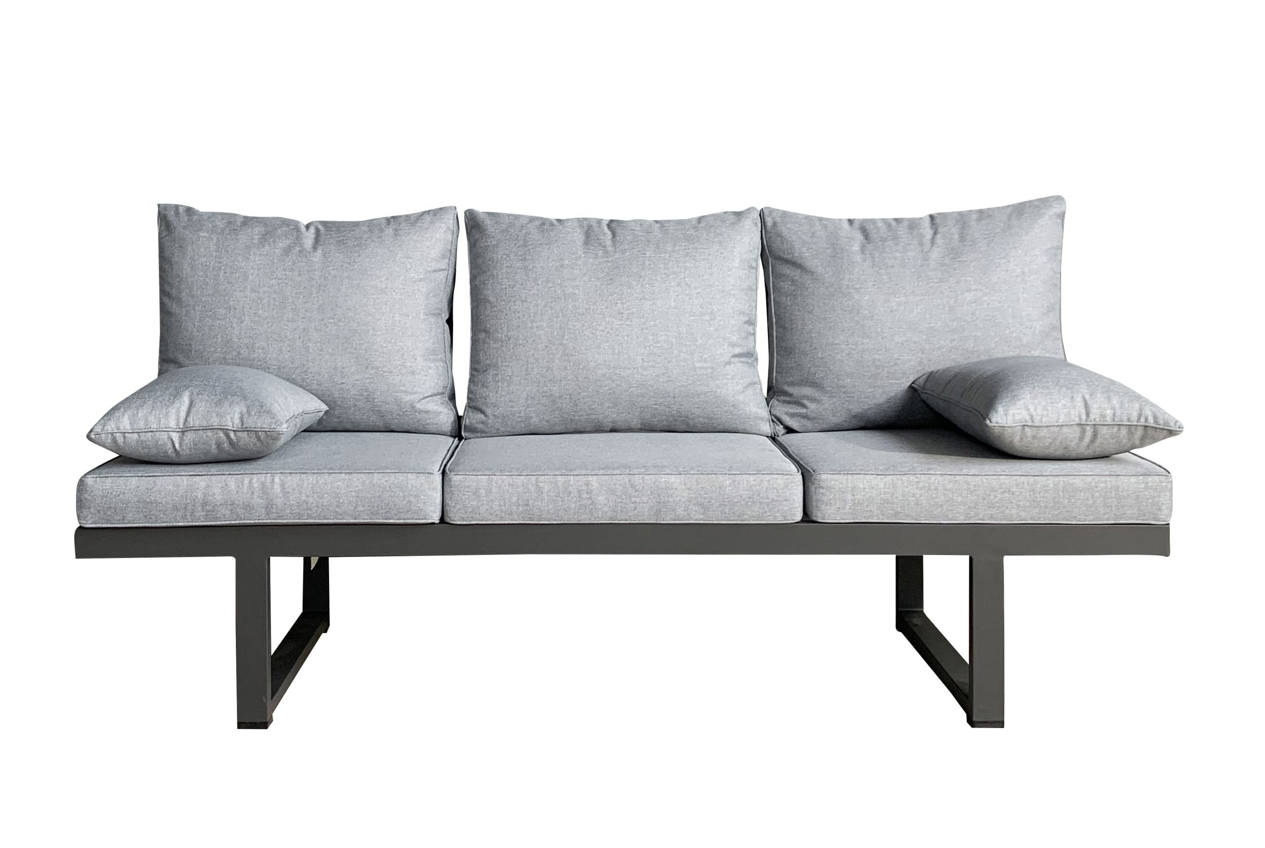 LC Garden Gartensofa Bondino Living Multifunktionssofa 3er Sofa anthrazit