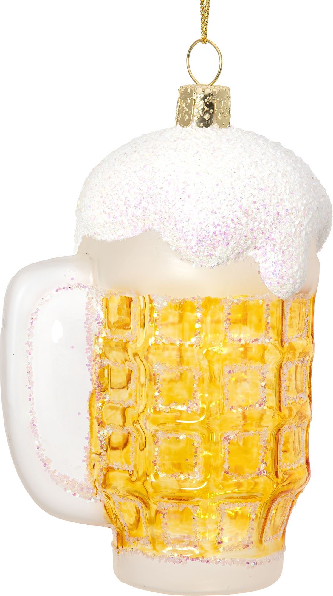 Christbaumschmuck BS559 klassisch traditioneller Bierkrug Glas Figur Weihnachtsbaum Anhänger