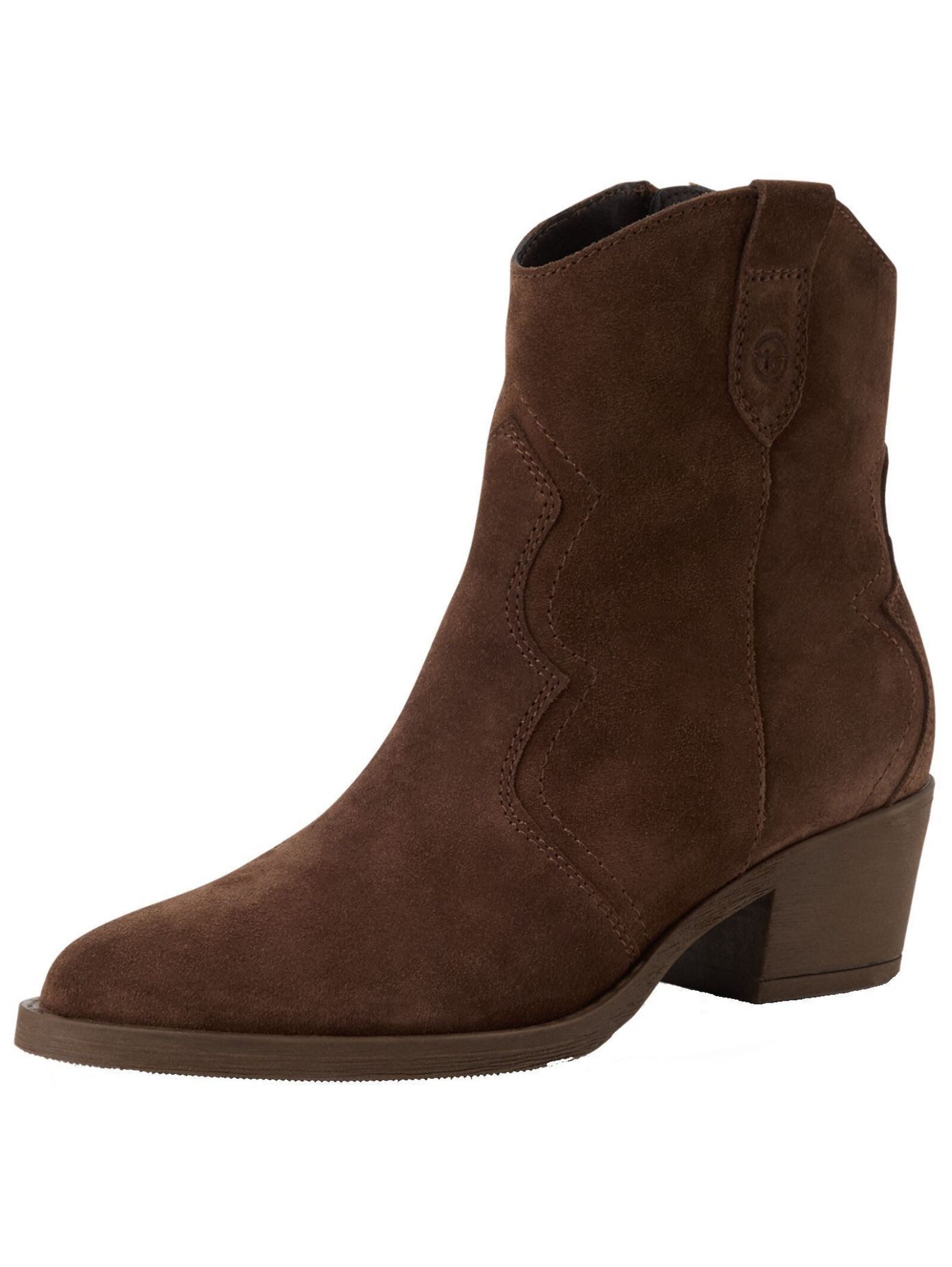 Tamaris Stiefelette Veloursleder . Cowboy Stiefelette