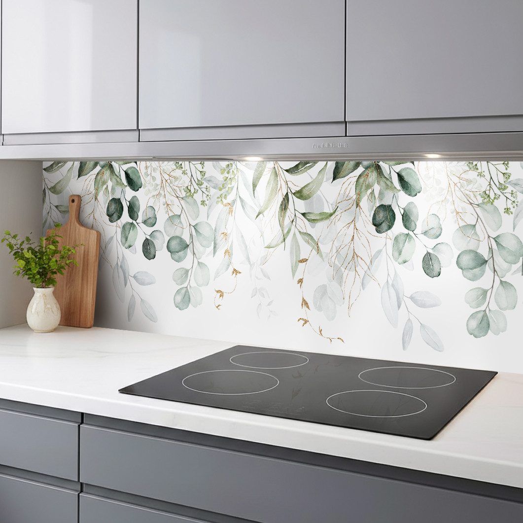 Rodnik Küchenrückwand Aquarell, monolithische ABS-Platte mit Direktdruck, formstabil und langlebig