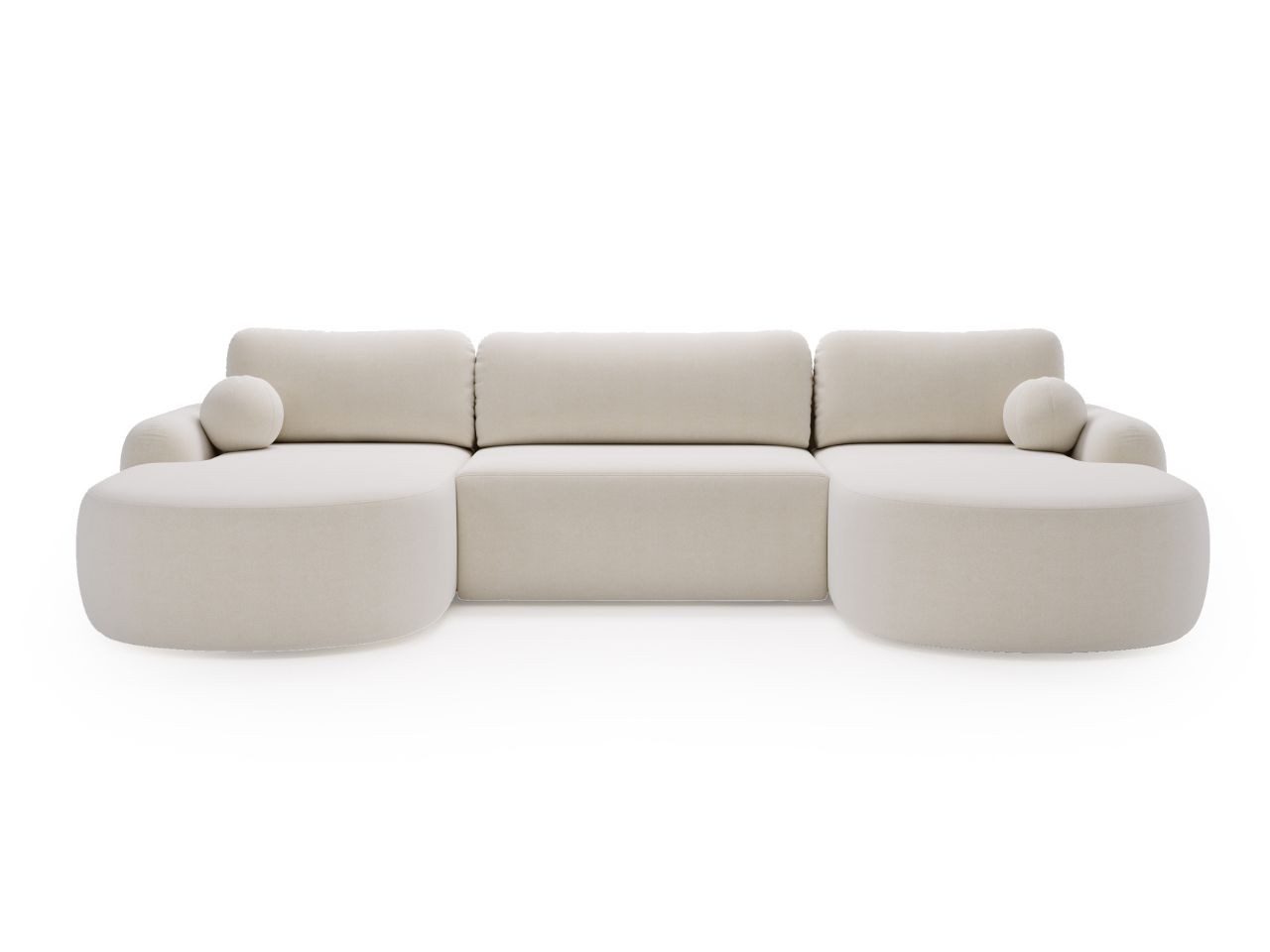 GrainGold Ecksofa U-Form Aurio U, Set, Couch, T30-Schaum, Wellenfederkern, Schlaffunktion, Bettkasten