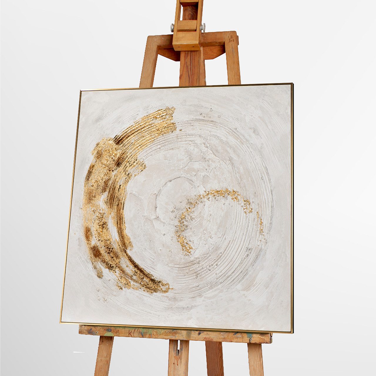 ArtUniverse Gemälde Golden Swing 100 x 100 cm, Abstrakt