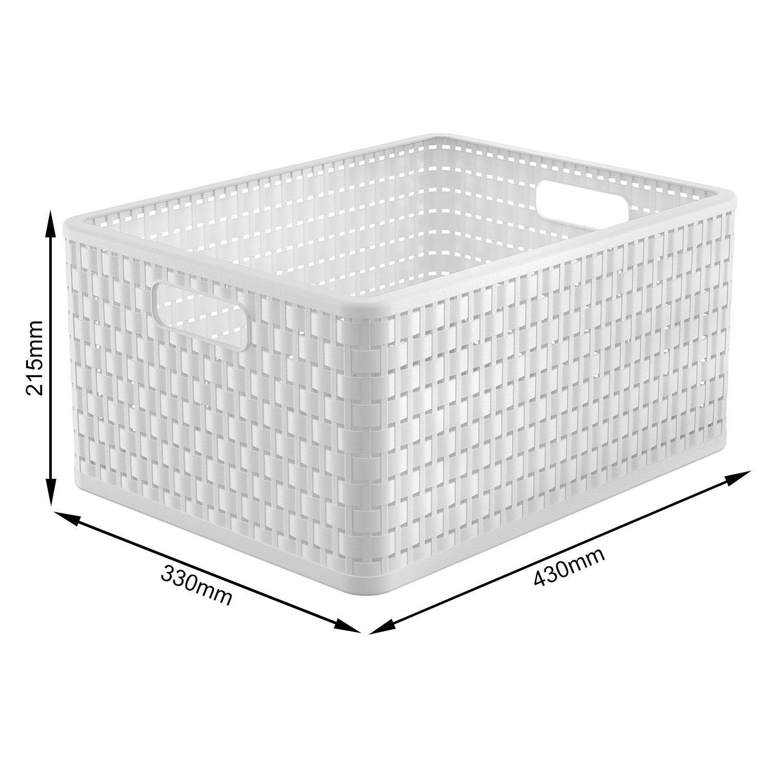 ROTHO Aufbewahrungsbox 3er-Set Aufbewahrungskorb 28l COUNTRY (Aufbewahrungsset, 3er-Set)