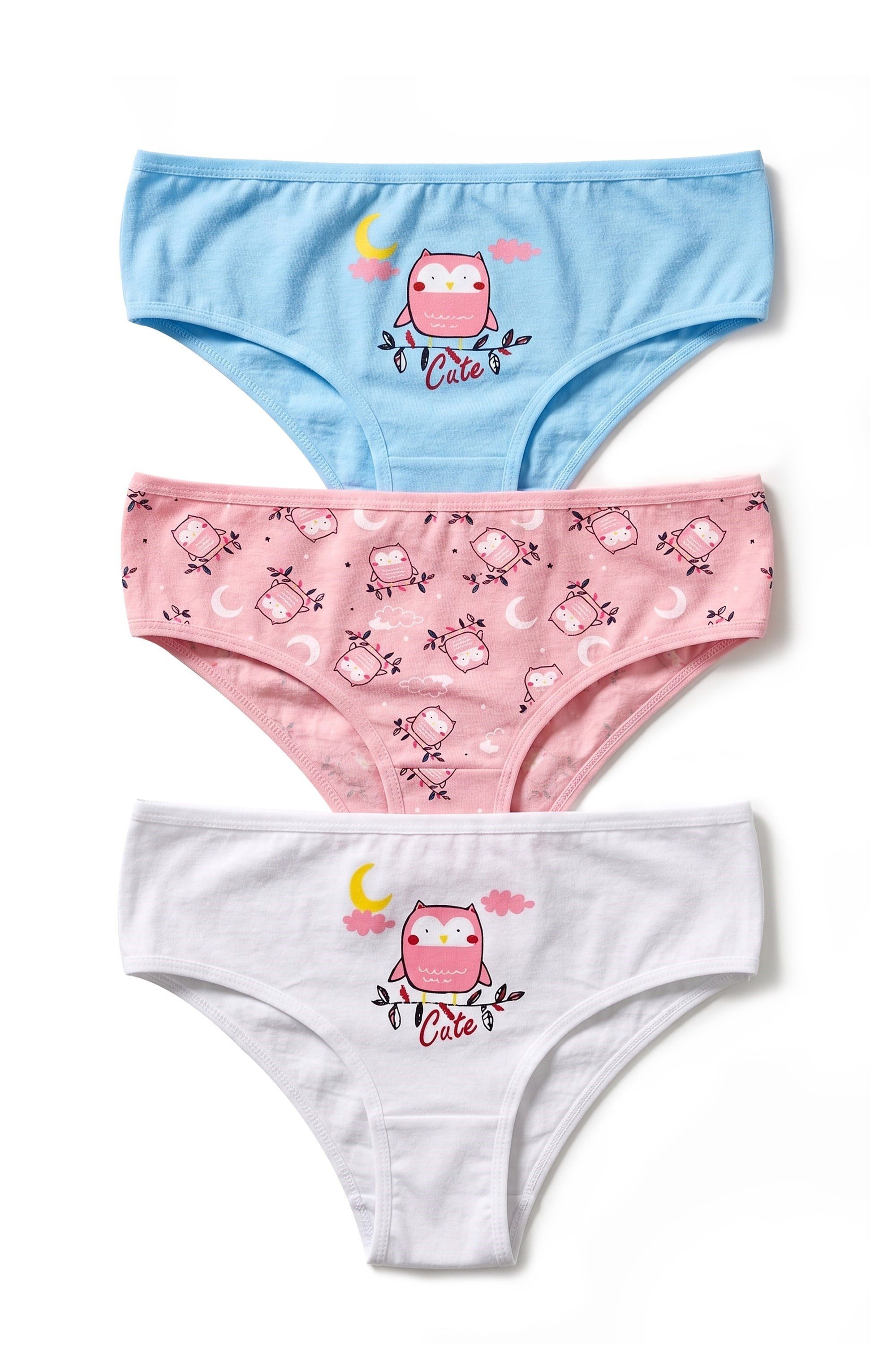 öts Unterkleid Öts Mädchen 3er-Pack Baumwollslips, atmungsaktiv