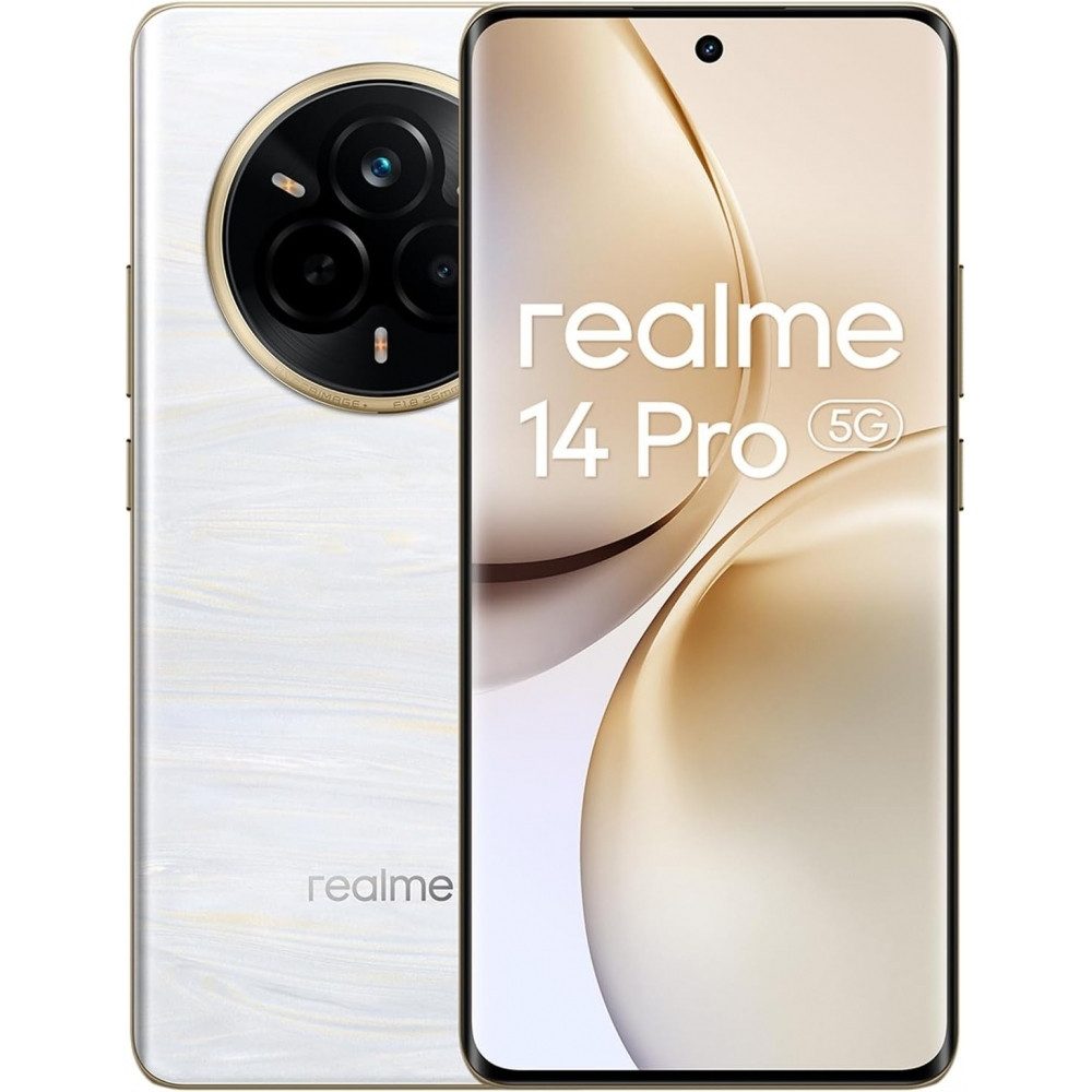 Realme 14 Pro 5G 512 GB / 12 GB - Smartphone - pearl white Smartphone (6,77 Zoll, 512 GB Speicherplatz)