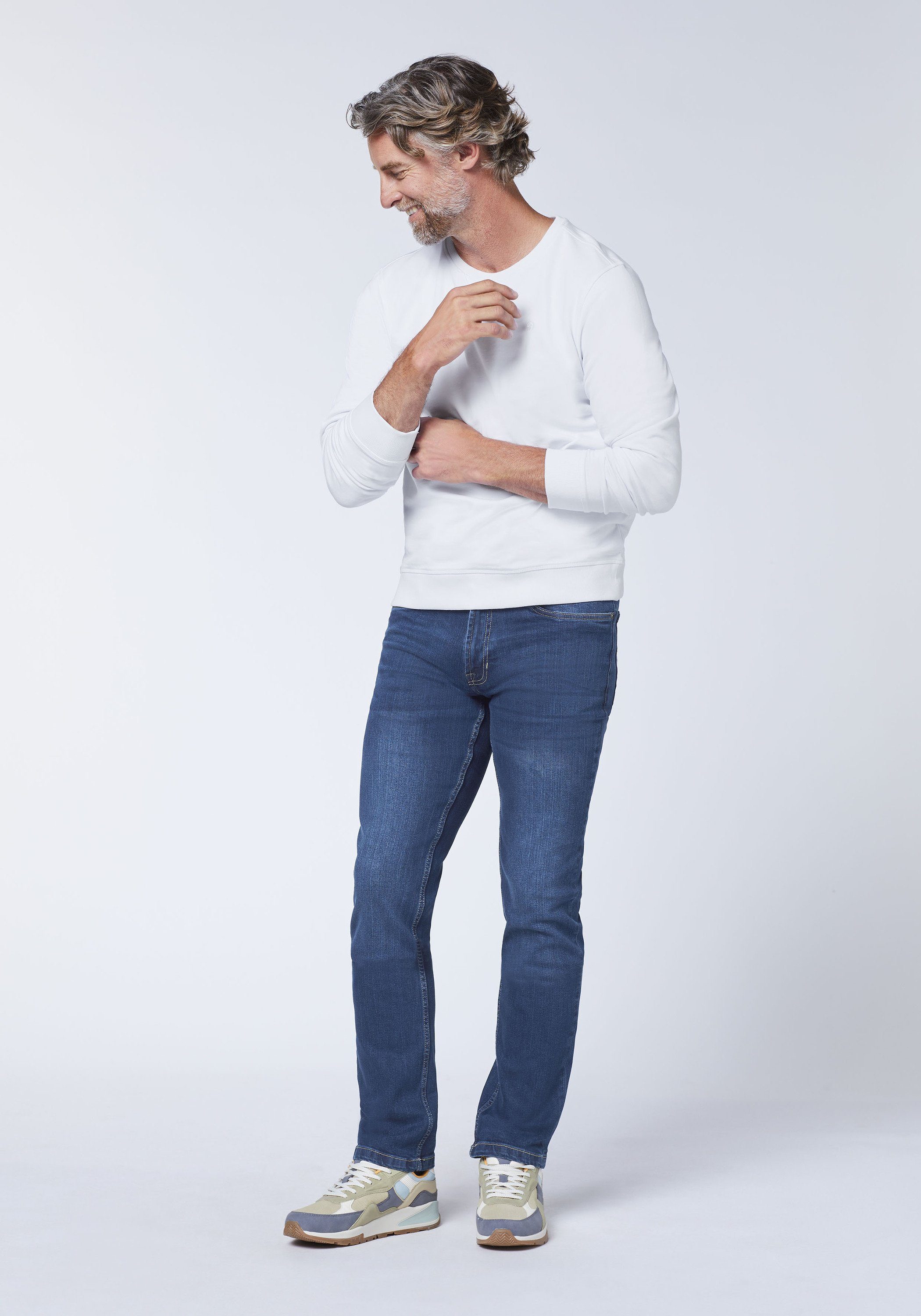 Oklahoma Jeans Straight-Jeans aus blauen Denim (1-tlg)