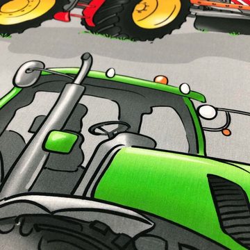 Kinderbettwäsche Traktor Grau, ESPiCO, Renforcé, 2 teilig, Trecker, Bulldog, Landmaschine