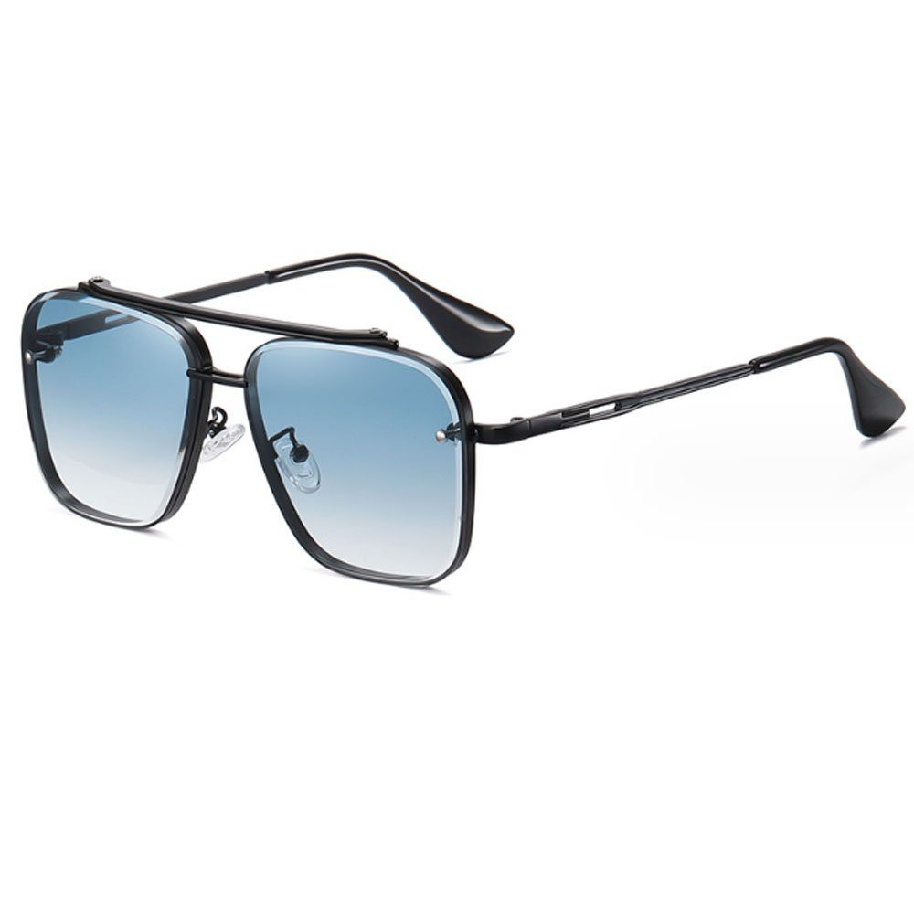 AUzzO~ Sonnenbrille Polarisiert Retro Vintage Outdoor UV-Schutz mit Brillenetui Modelle für Männer und Frauen Blau