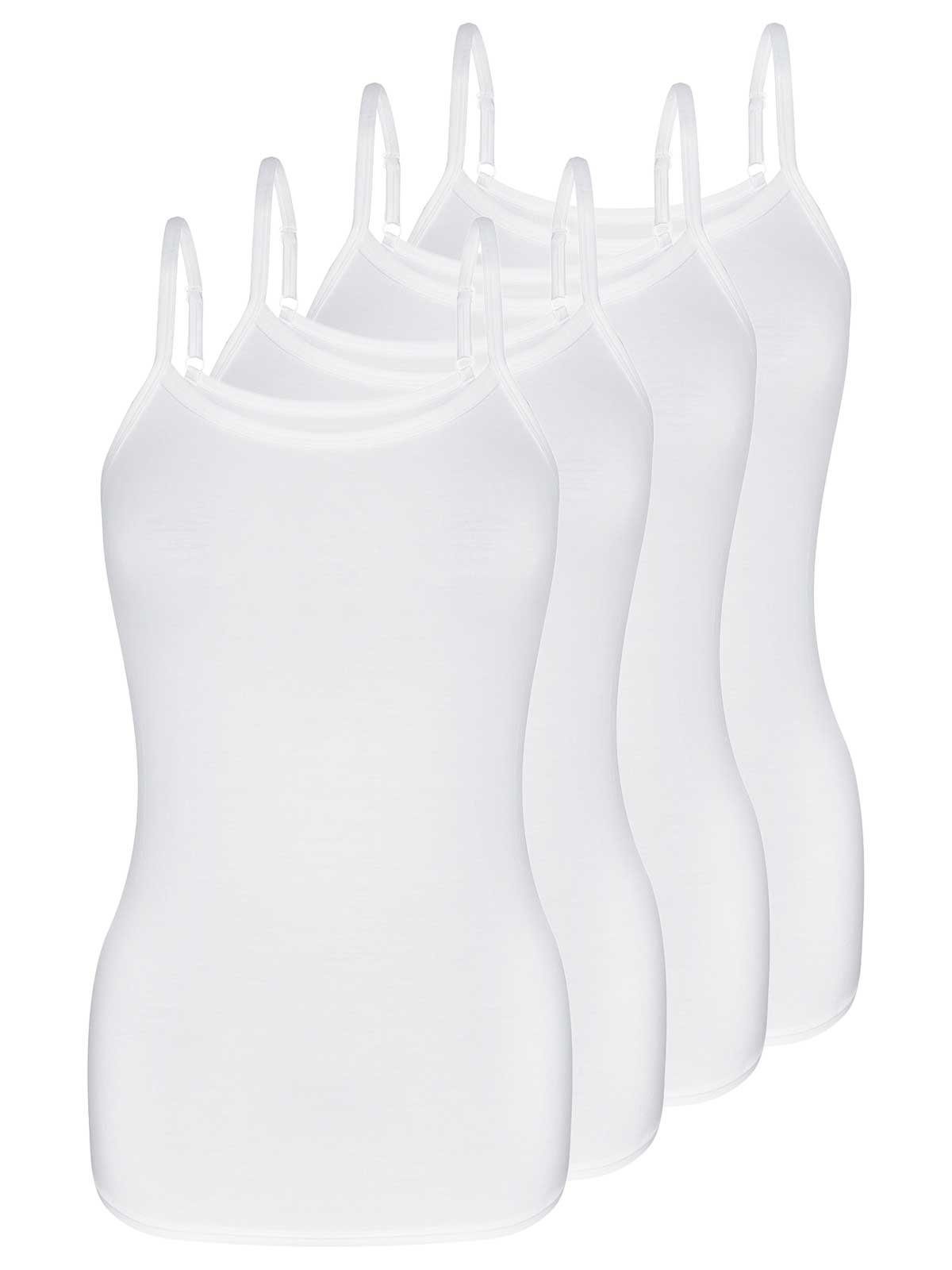 Sassa Achseltop 4er Sparpack Spaghetti Top LOVELY SKIN (Spar-Set, 4-St) -