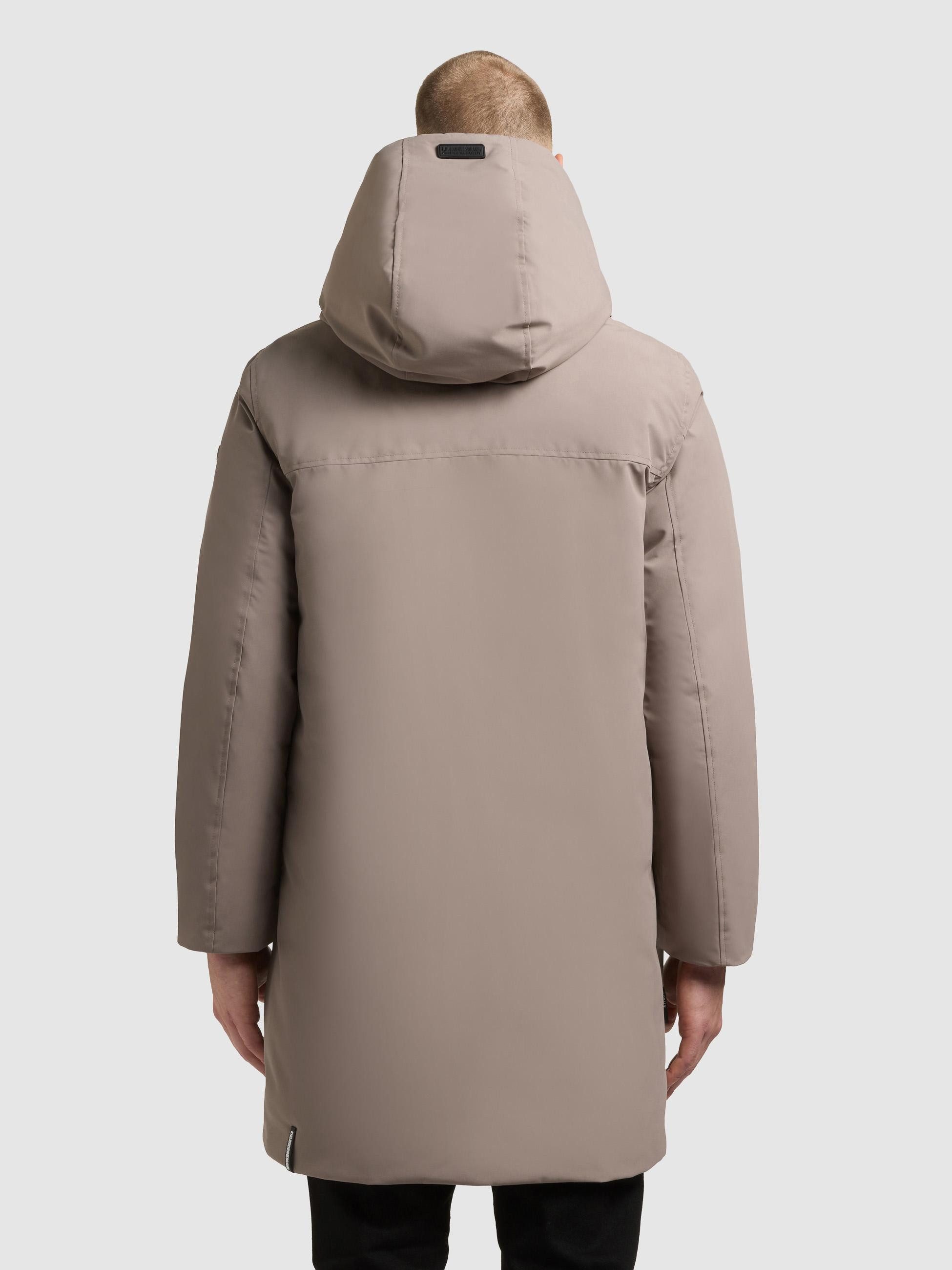 khujo Wintermantel Fogg Langer Herren Mantel mit magnetischen Details