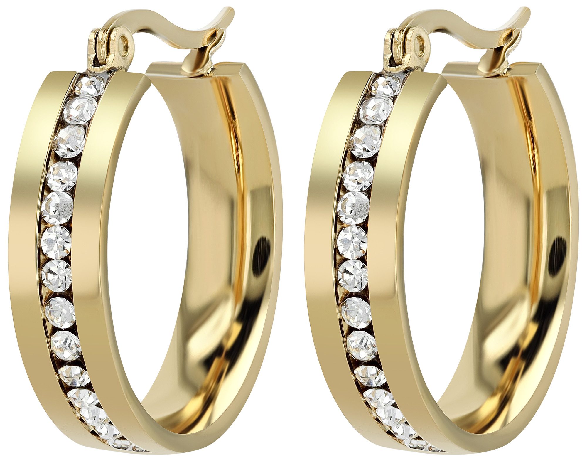 AKZENT Ohrring-Set Cheyen Creolen Ohrringe Edelstahl gold Damen wasserfest günstig online kaufen