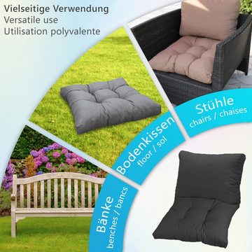 NYVI Sitzkissen Loungekissen SmartLounge - 1x Rückenkissen 60x40 cm, Auflagen für Rattan Gartenmöbel, Indoor & Outdoor, Wasserabweisend