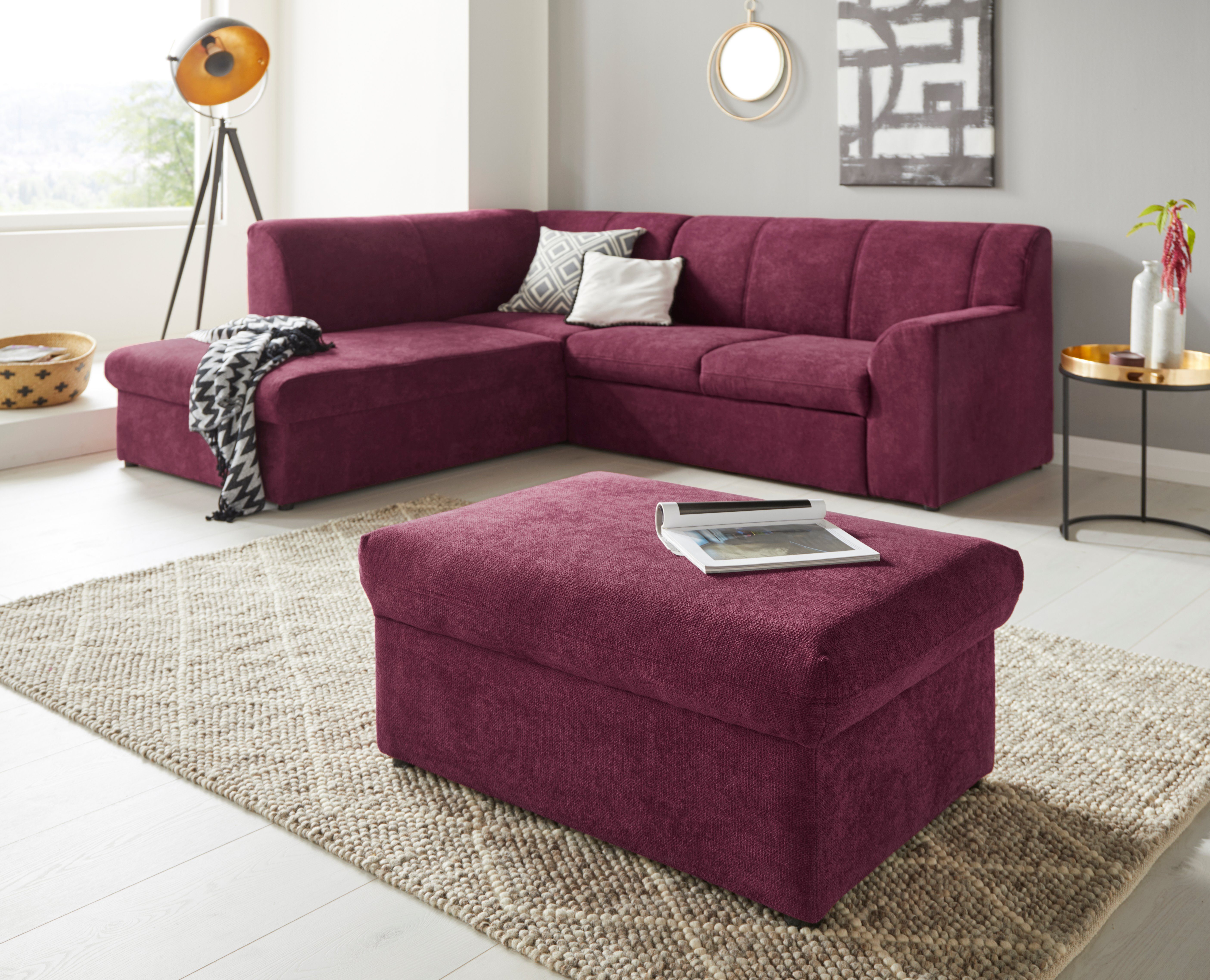 DOMO collection Hocker Topper, mit Wellenunterfederung, günstig online kaufen