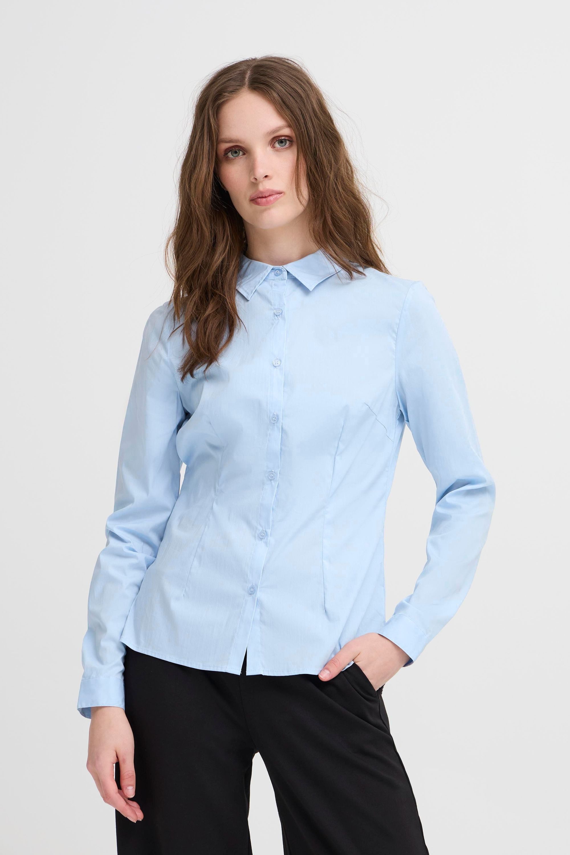Ichi Langarmbluse IHDIMA Klassische Bluse für günstig online kaufen