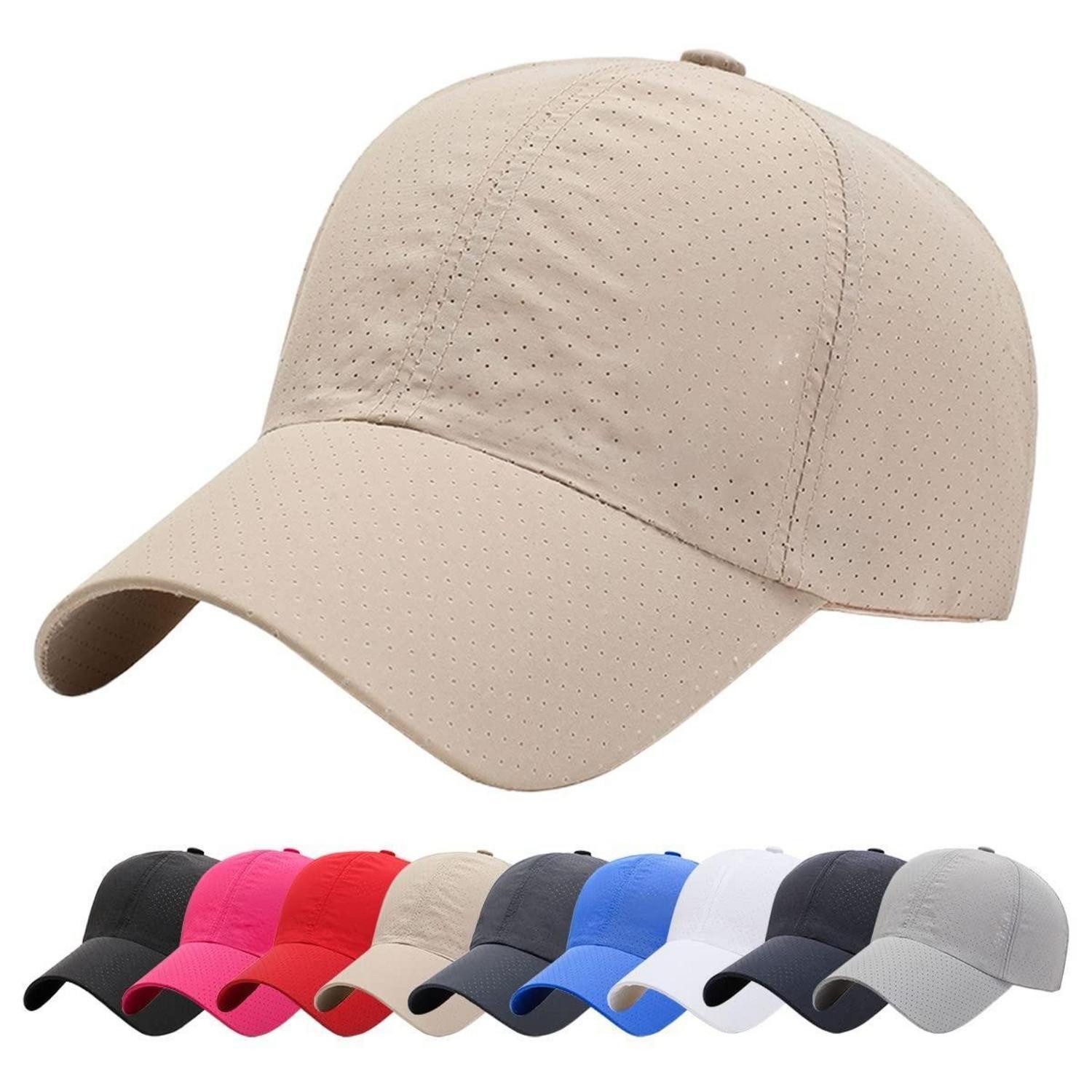 Baseball Cap Basecap Herren Mesh UV Verstellbar Sport Einheitsgröße Khaki