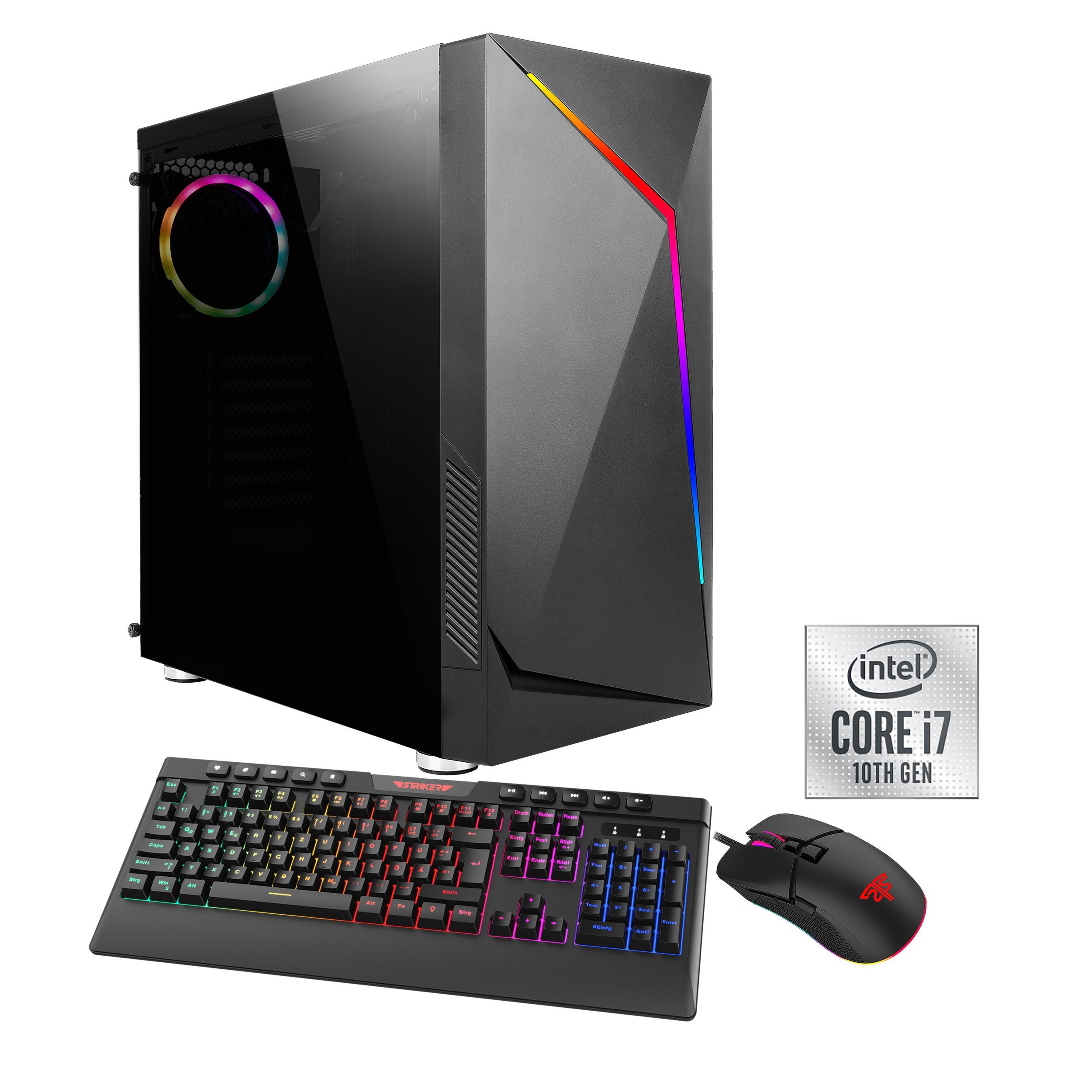 Hyrican Onyx 6762 Gaming-PC (Intel Core i7 10700F, GeForce RTX 3060 Ti, 16 GB RAM, 960 GB SSD, Luftkühlung, Windows 11)