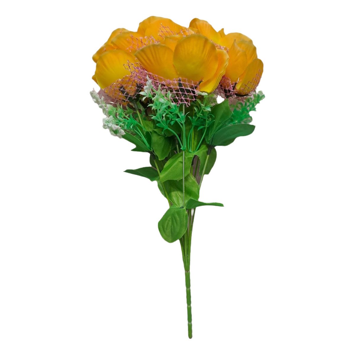 Kunstblume 10 Köpfe Künstliche Rosen Seiden Blumenstrauß Kunstblumen Pflanzen Hoc, emeco
