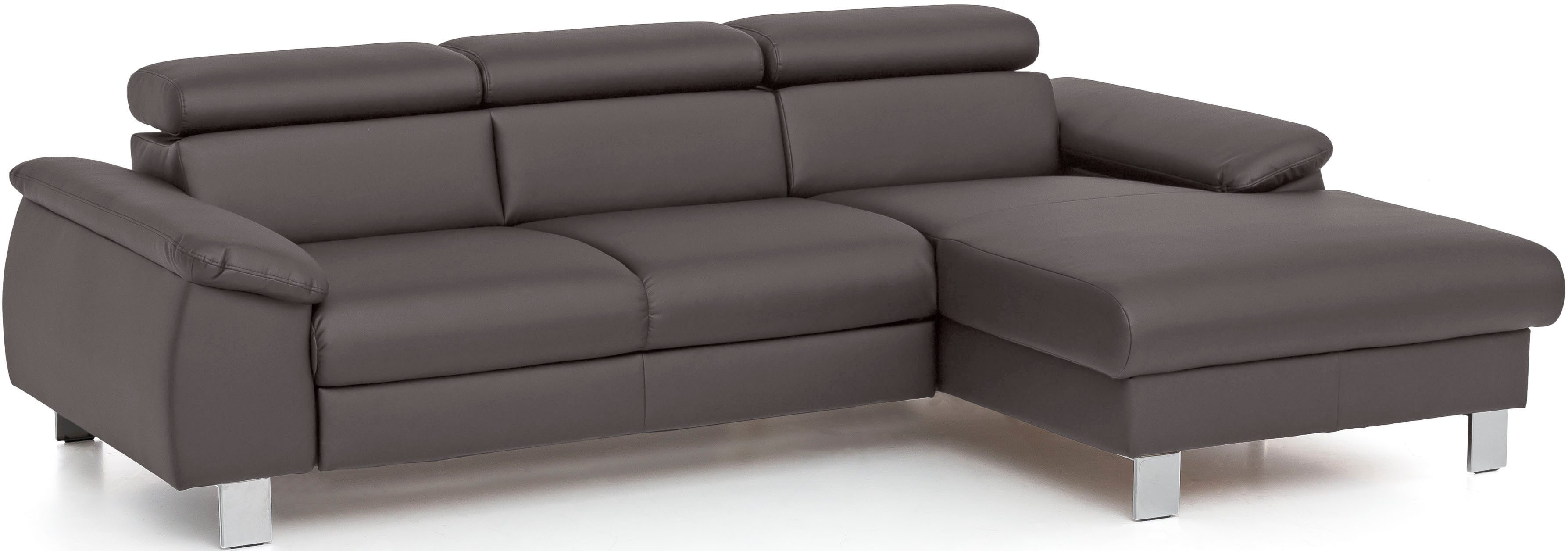 COTTA Ecksofa Komaris L-Form, B: 244 cm, mit Kopfteilverstellung, optional Bettfunktion, Bettkasten & Licht