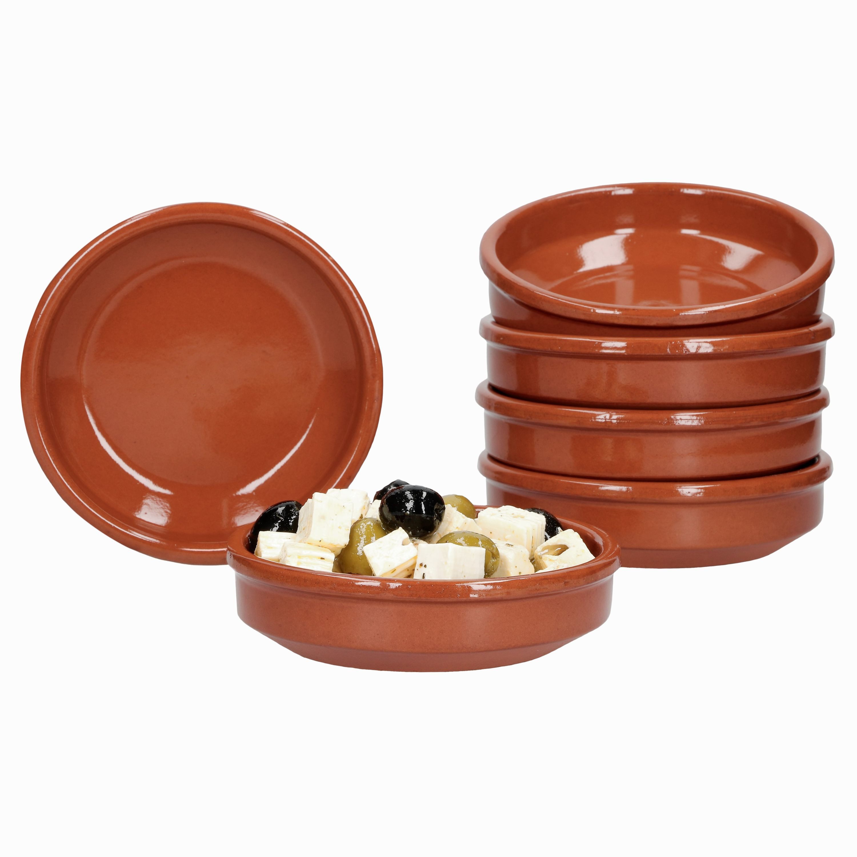 Tapas-Schale 6er Set Cazuela Ton-Schale Bruno Ø 12cm Größe S Mittelalter