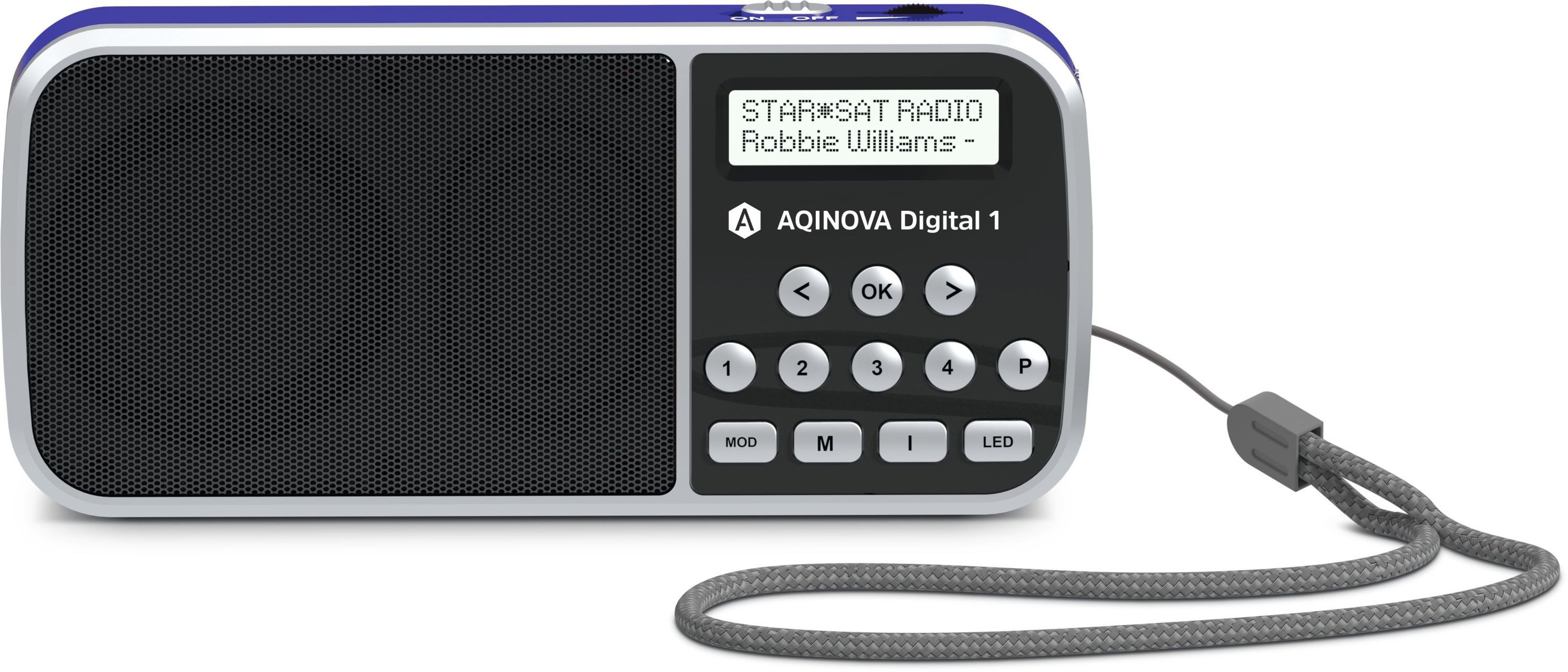 TechniSat AQINOVA Digital 1 Digitalradio (DAB) (Digitalradio (DAB), FM-Tuner mit RDS, 1 W, LED-Taschenlampe, Wechselakku, Direktwahltasten, kompakt)