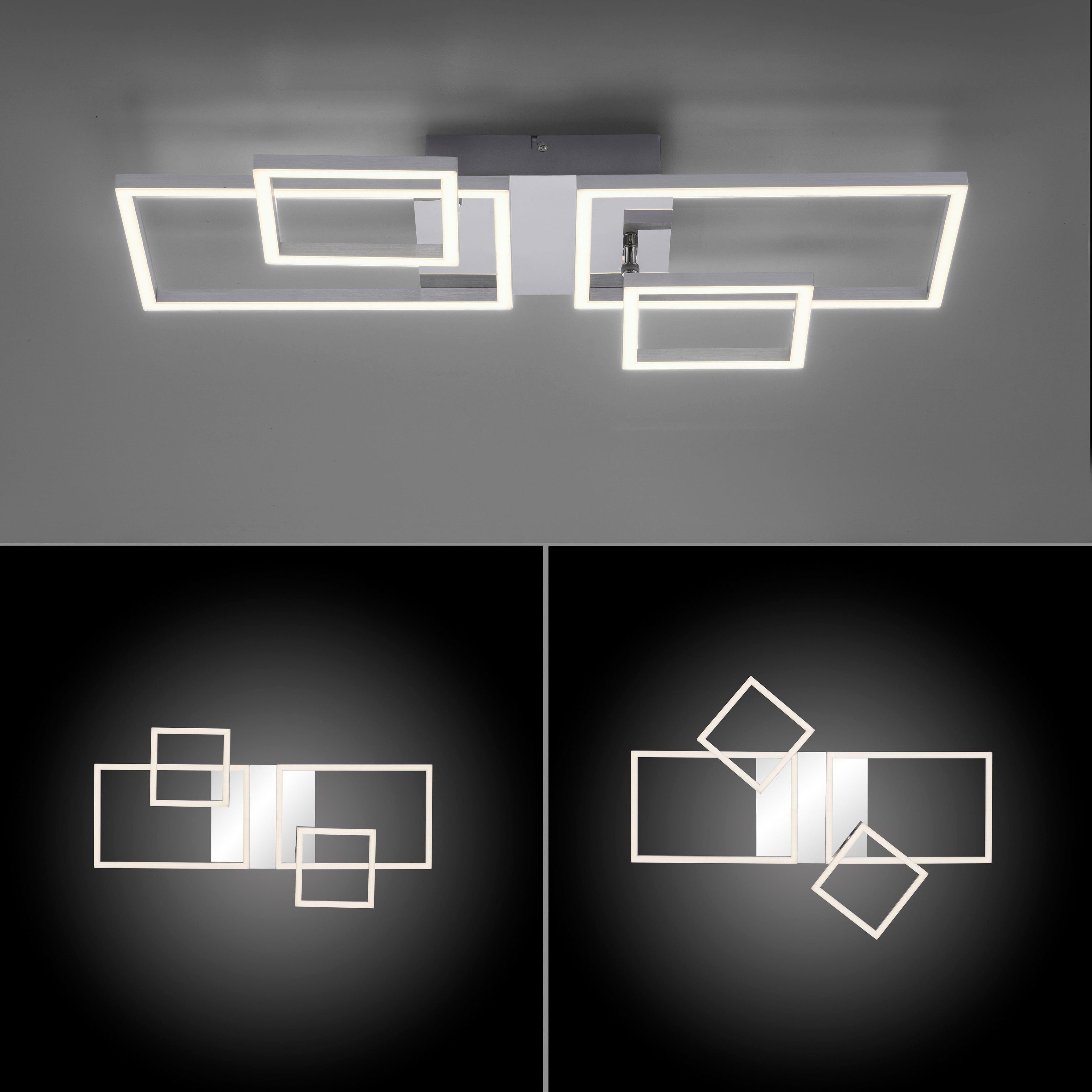 my home LED Deckenleuchte Jorvin, Moderne x cm, Bauform Deckenlampe fest flache integriert, stahl schwenkbar, Warmweiß, LED 33,8 L65