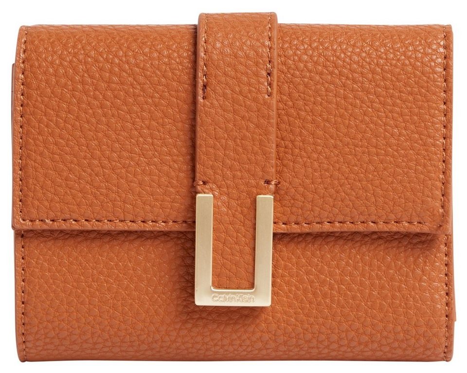 Calvin Klein Geldbörse CK MUST PLUS TRIFOLD WALLET MD, mit goldfarbenen  Details