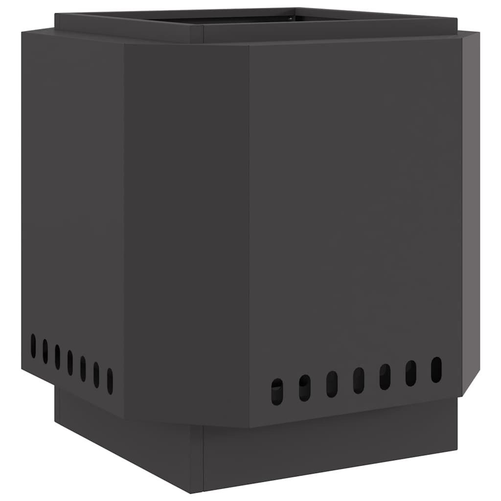 vidaXL Feuerstelle Rauchfreier Feuerkorb Schwarz 48 x 48 x 51 cm Stahl, (1-St)