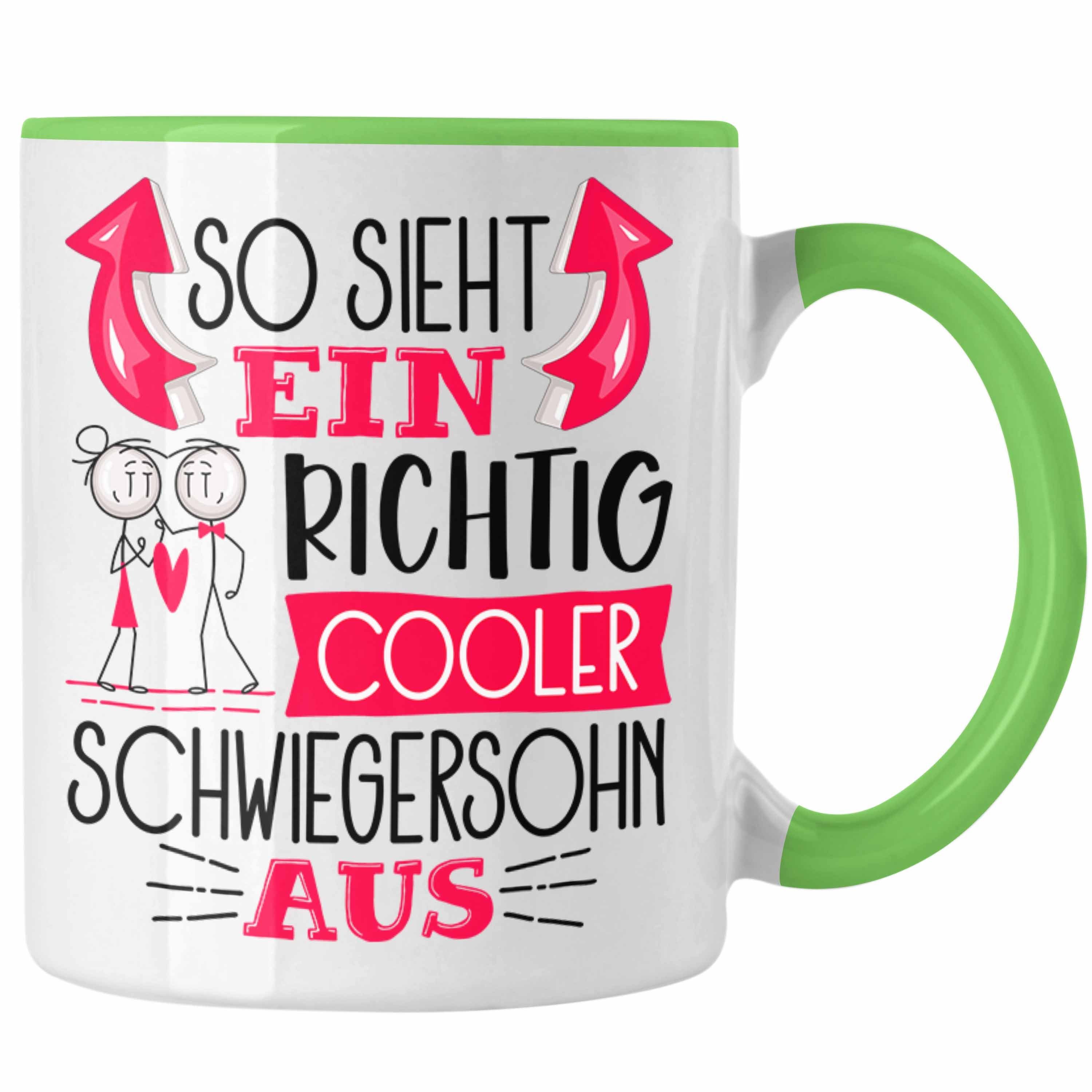 Trendation Tasse Schwiegersohn Tasse Geschenk So Sieht Ein RIchtig Cooler Schwiegersoh Grün