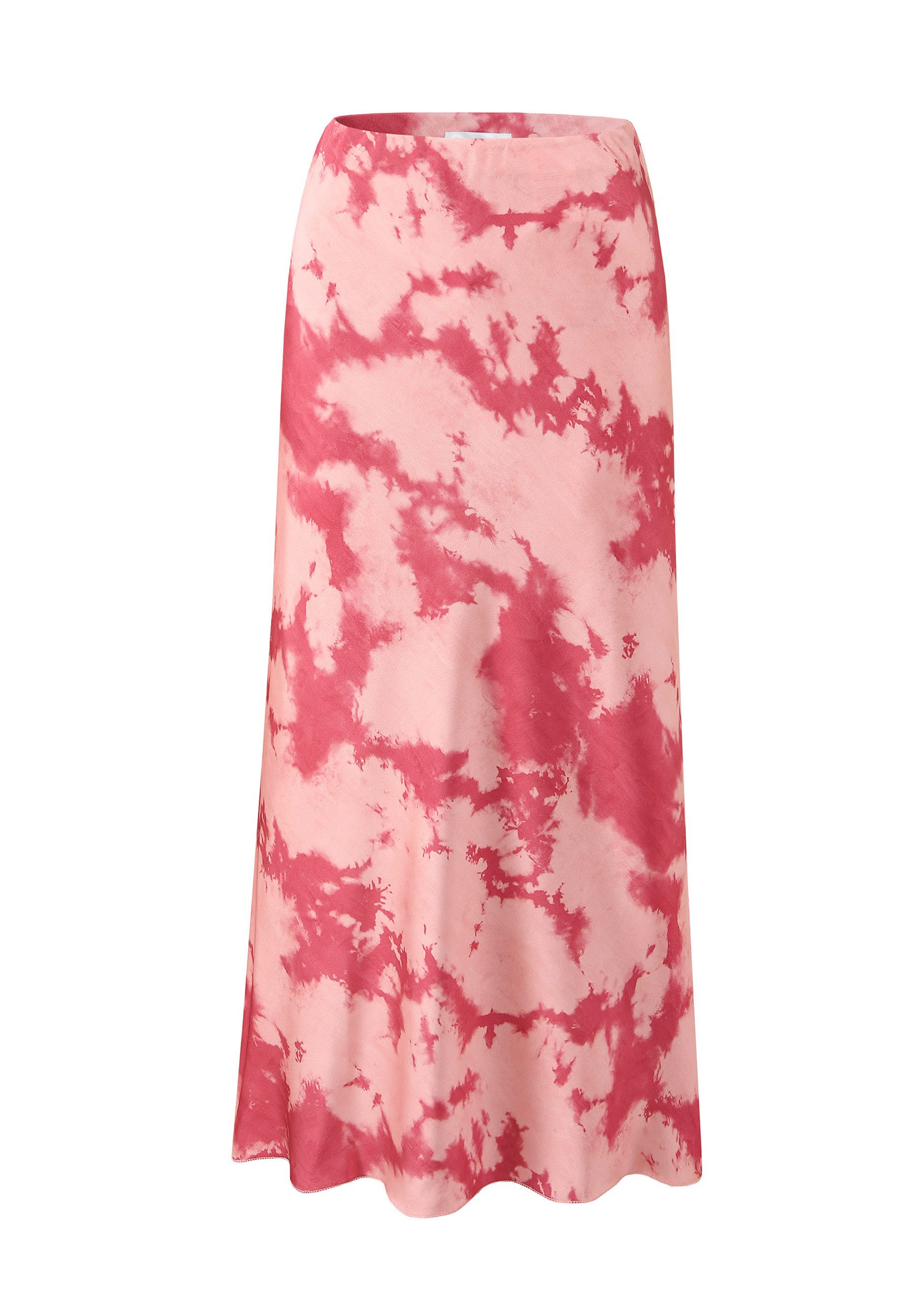 SASSYCLASSY Minirock High Waist Satin Maxirock Damen in A-Linie elegant Wei günstig online kaufen