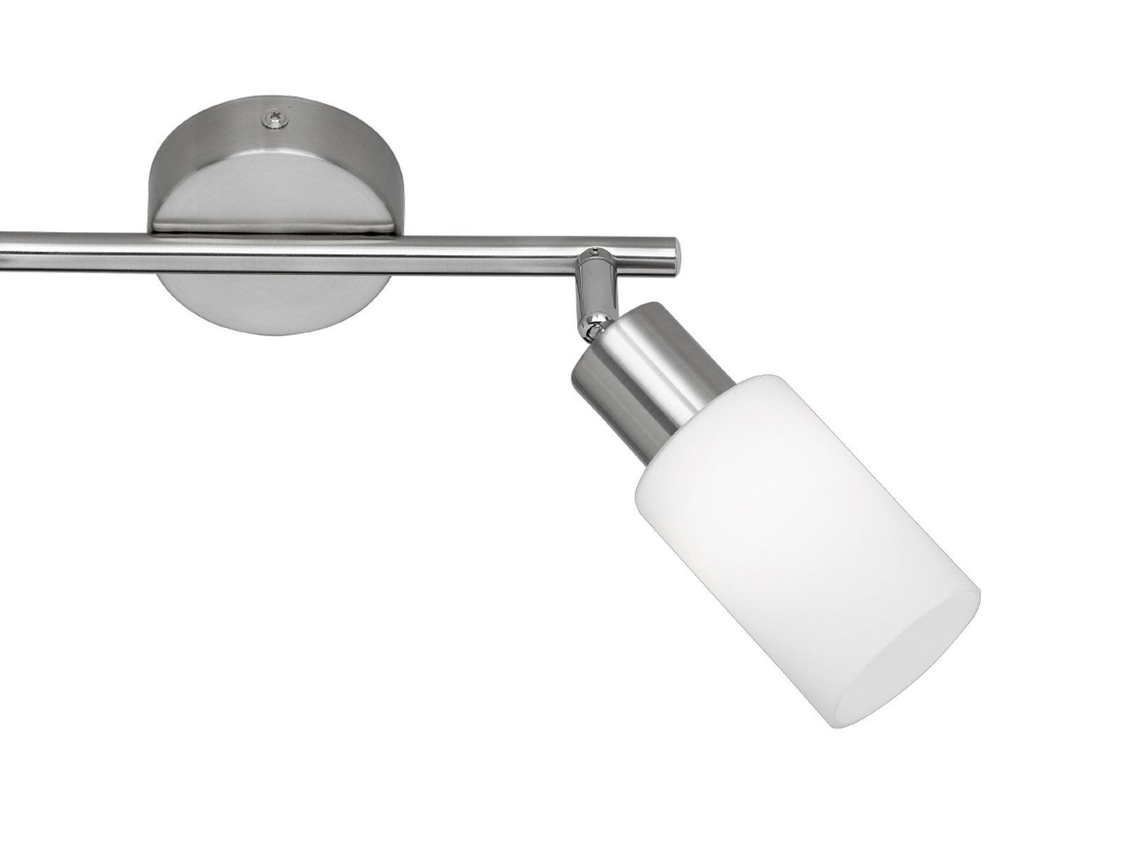 Reality Leuchten LED Deckenstrahler mit Glas Lampenschirmen, Breite 25cm, LED wechselbar, Warmweiß, innen, Spots dreh,- und schwenkbar inkl. dimmbaren Leuchtmitteln