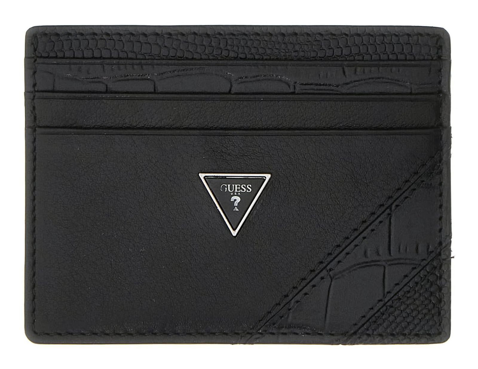 Guess Kartenetui Card Holder, aus echtem Rindsleder mit RFID-Blocker Schutz